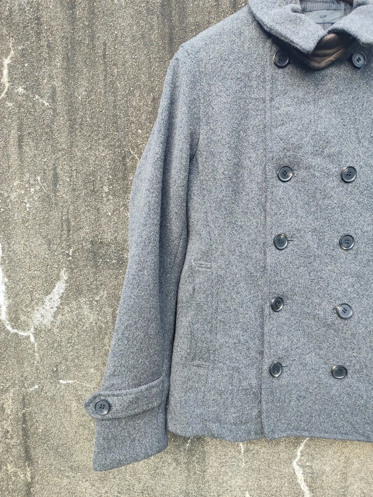 HARE × Japanese Brand HARE Wool-Blend Double Breasted Jacket – Grey (S) Size S / US 4 / IT 40 - 4 Thumbnail