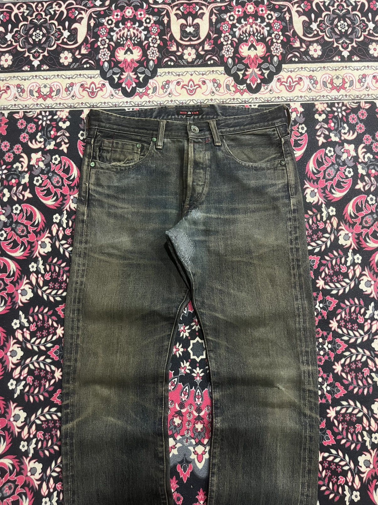 Paul Smith Red Ear Vintage Paul Smith Red Ear Mud Whisker Washed Selvedge Jeans Size US 29 - 3 Thumbnail