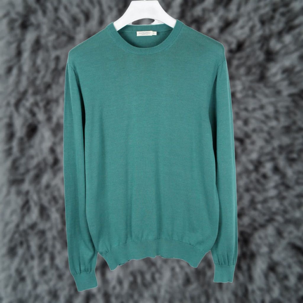Suitsupply Suitsupply Cotton Silk Jumper Men's LARGE Crew Neck Pullover Size US L / EU 52-54 / 3 - 1 Thumbnail