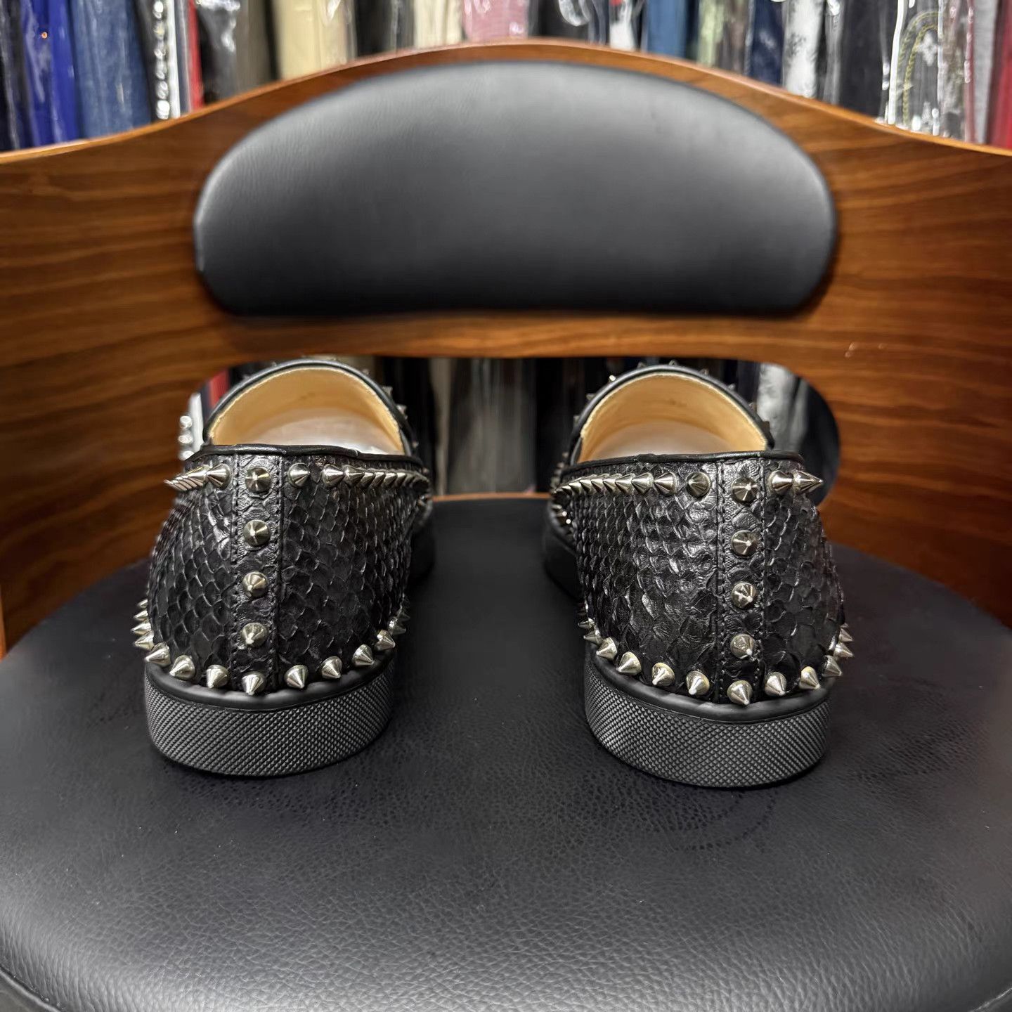 Christian Louboutin Christian Louboutin Python Leather Slip-On K15 Size US 6 / EU 39 - 3 Thumbnail