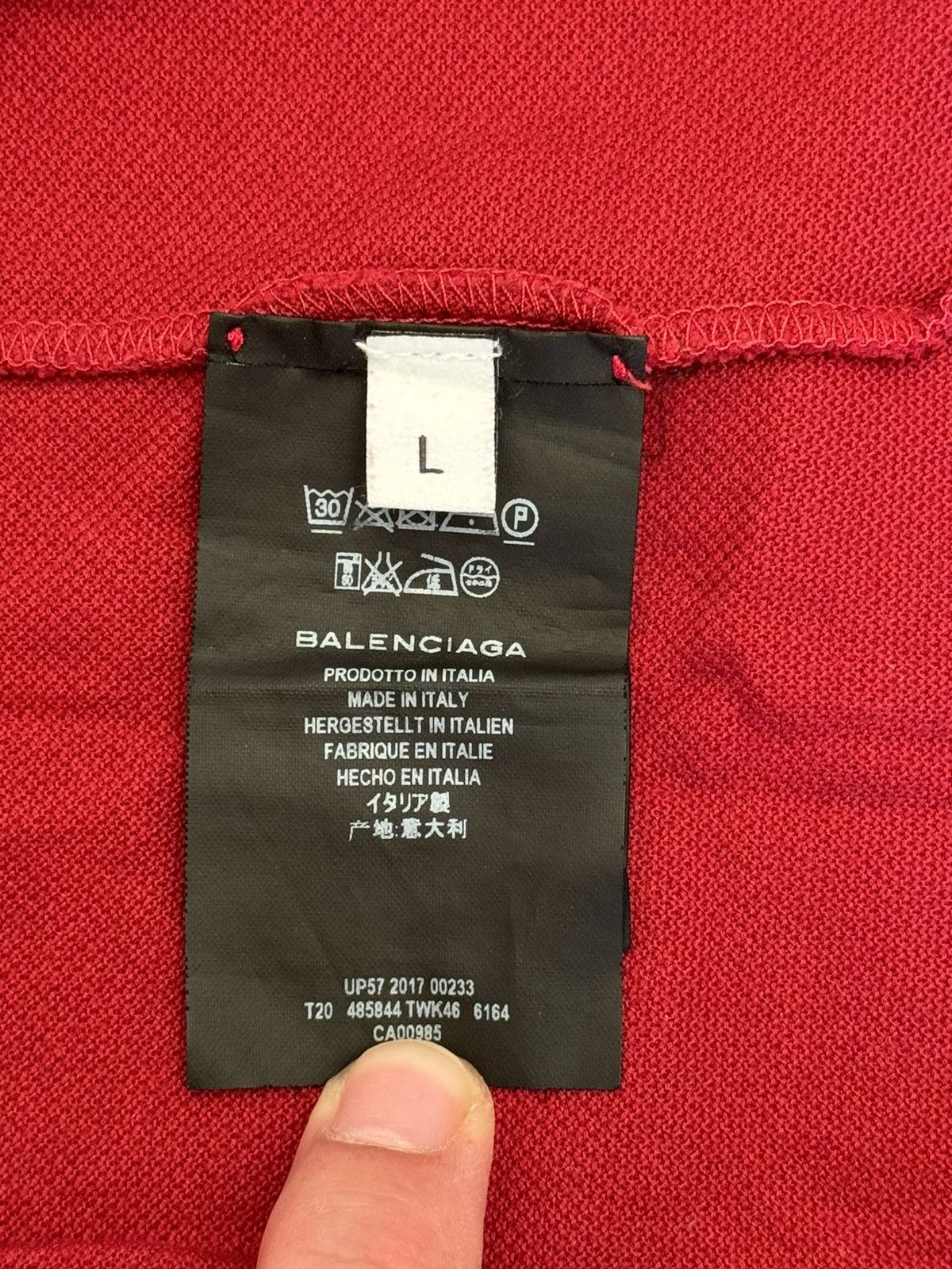 Balenciaga BALENCIAGA red polo AW17 Size US L / EU 52-54 / 3 - 6 Thumbnail