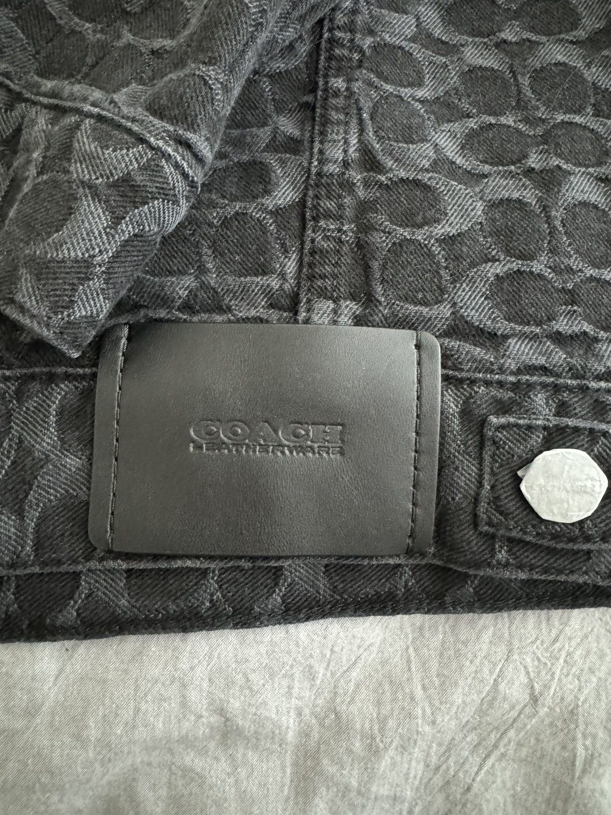 Coach Signature Jacquard Denim Jacket Women Size Large Size L / US 10 / IT 46 - 7 Thumbnail