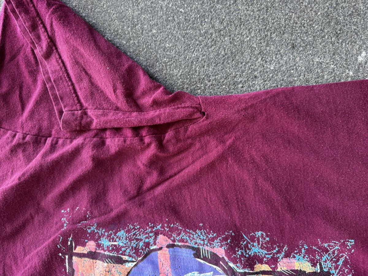 Tultex CRAZY VINTAGE 90's BURGUNDY EAGLE T-SHIRT Size US XL / EU 56 / 4 - 8 Thumbnail