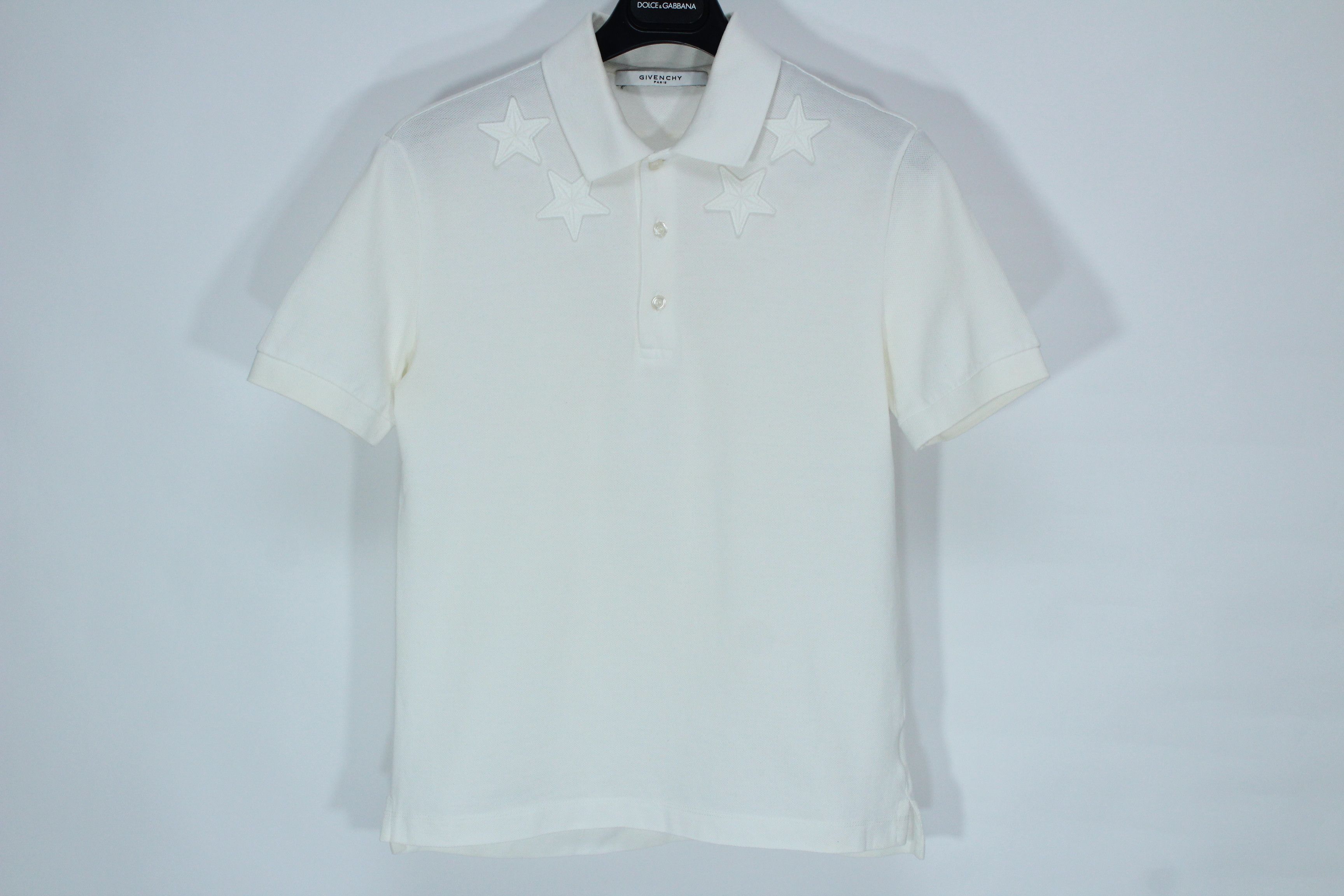 Givenchy Givenchy by Riccardo Tisci Star Embroidery Polo White Size US S / EU 44-46 / 1 - 4 Thumbnail