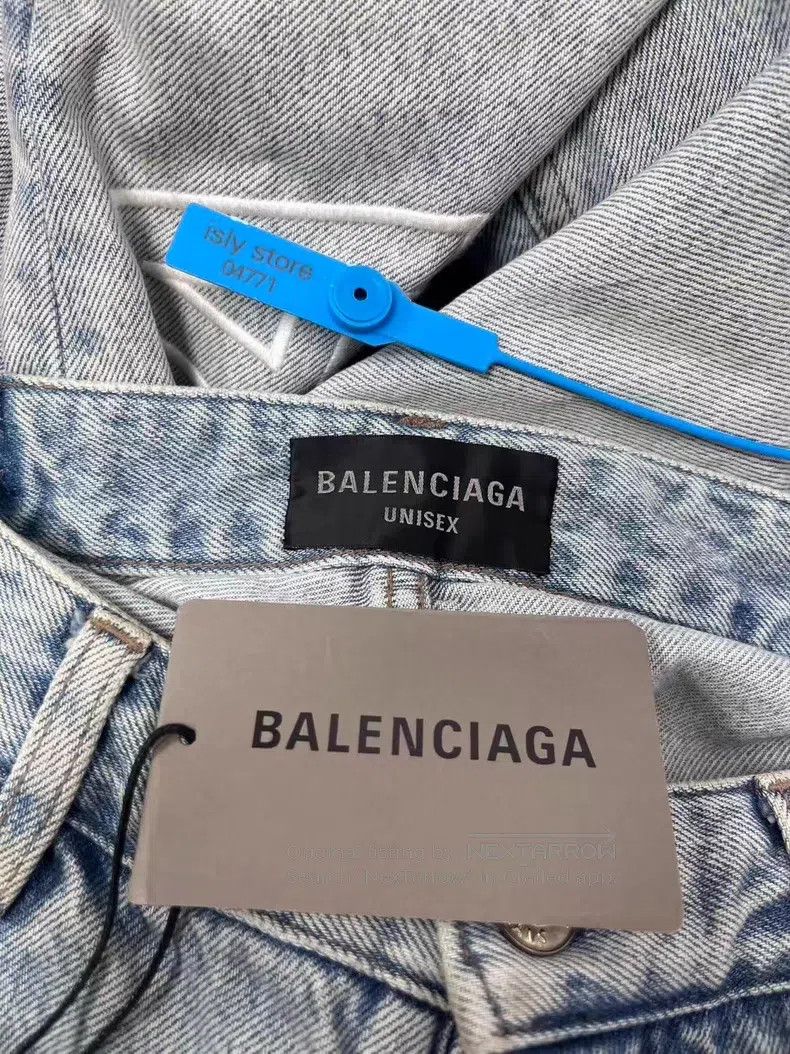 Balenciaga Balenciaga size XS Letter Printed Zipper Front Loose Strai Size US 30 / EU 46 - 5 Thumbnail