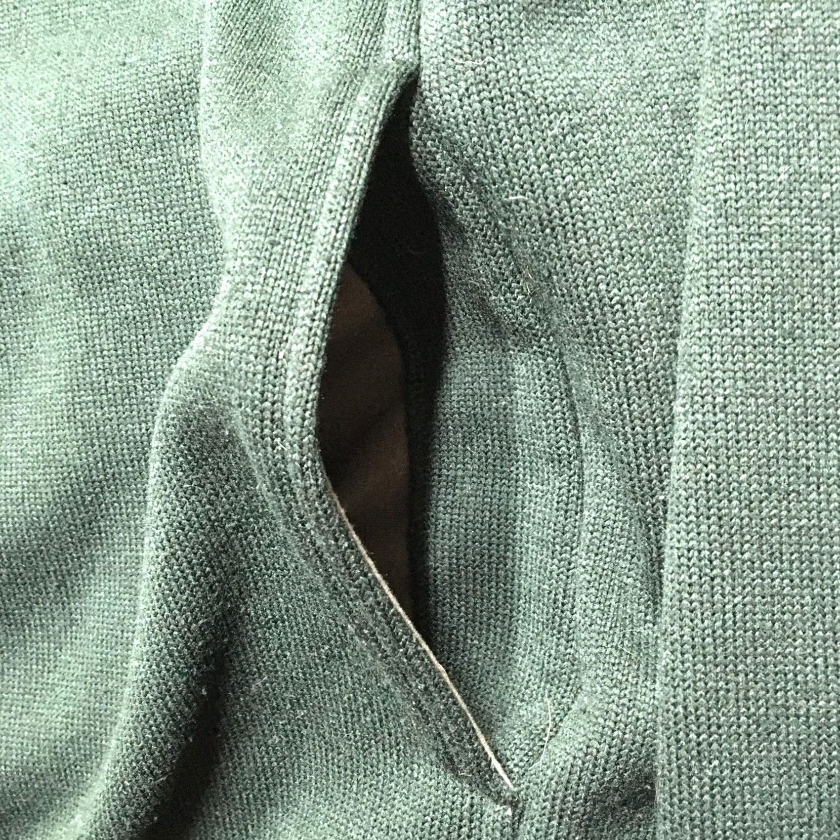Vintage L.L. Bean Sweatshirt Mens Large Green Snap Fleece Pullover Slightly Fitted Mock Neck Logo Pocket Size US L / EU 52-54 / 3 - 3 Thumbnail