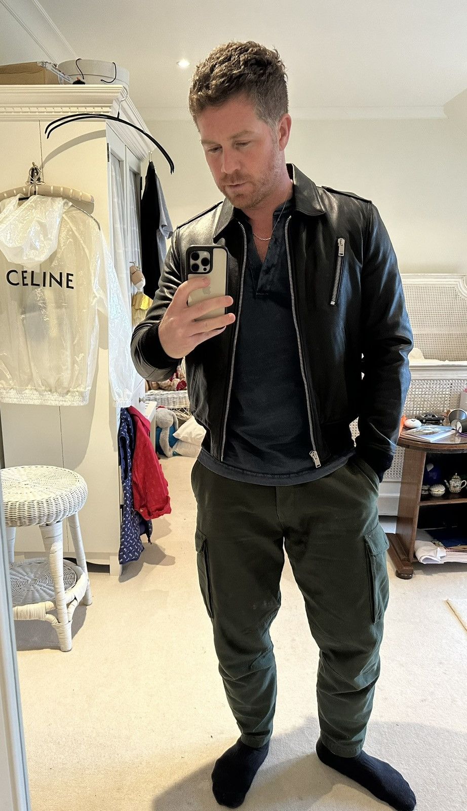 Saint Laurent Paris FW15 Saint Laurent aviator leather jacket 52 Hedi grail Size US L / EU 52-54 / 3 - 2 Thumbnail
