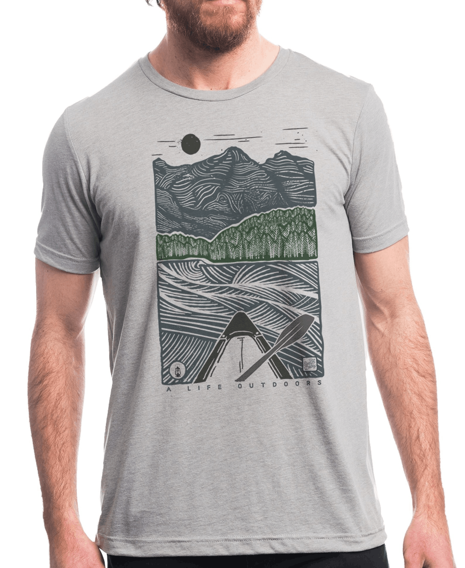 Designer × Vintage A Life Outdoors Men's T-Shirt – Nature Graphic Tee Size US S / EU 44-46 / 1 - 2 Thumbnail