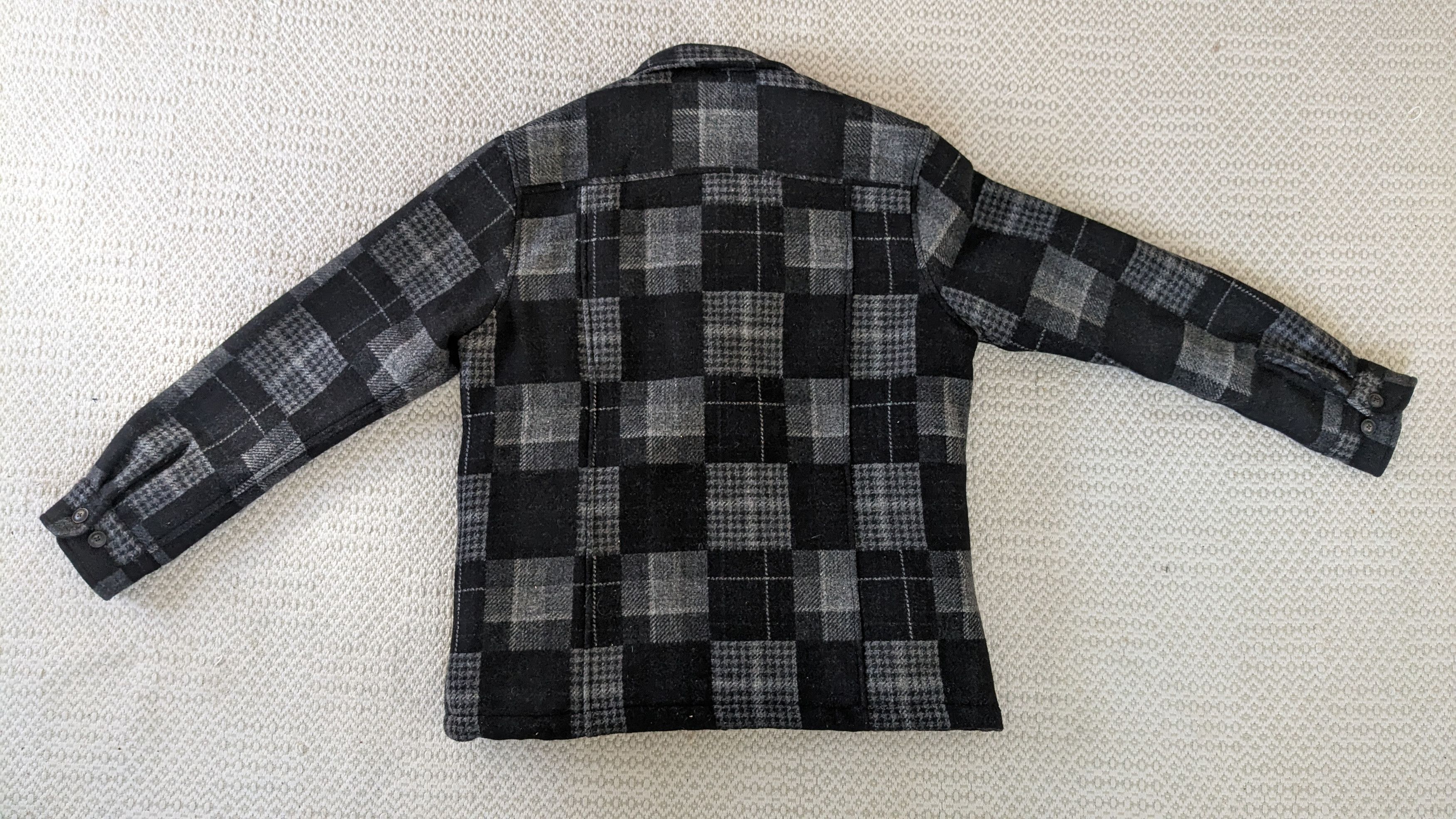 Corridor Corridor Black Plaid Merino Wool Button Up Jacket Size US L / EU 52-54 / 3 - 5 Thumbnail