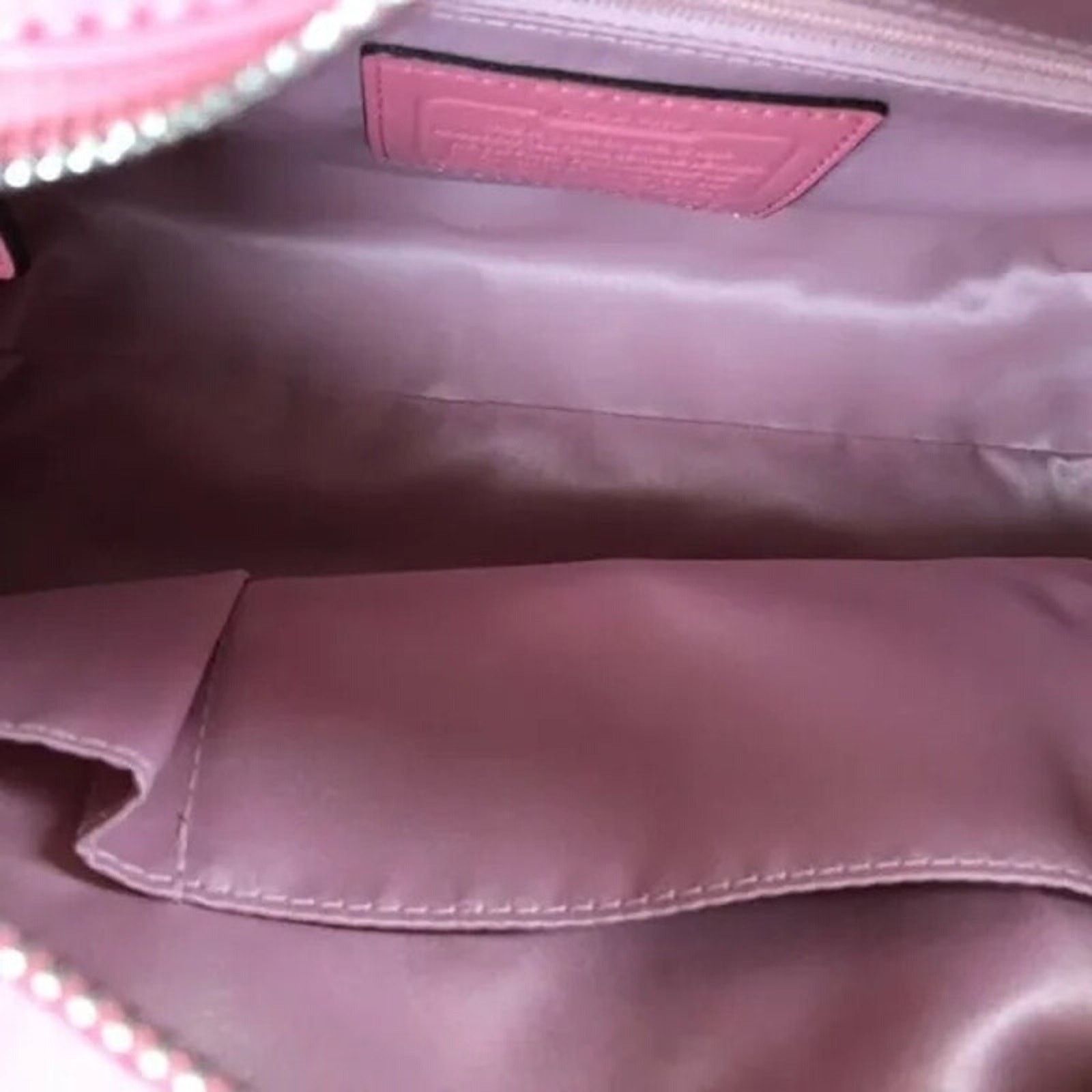 Coach Coach Leather Lace Eyelet Ashley Carryall Purse Pink NWT Size ONE SIZE - 7 Thumbnail