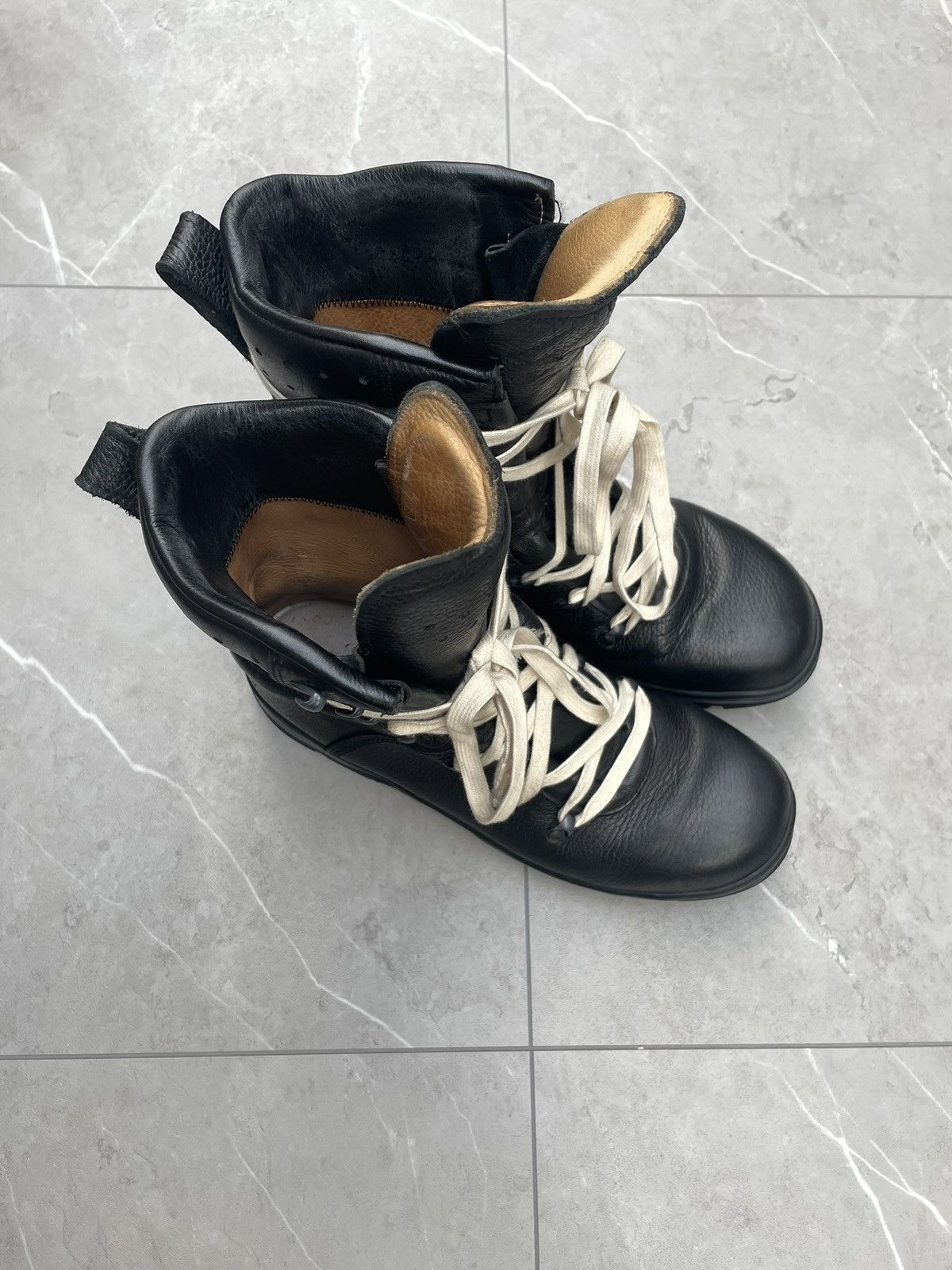 Vintage 1970s Vintage Military Black Leather Combat Boots Size US 10 / EU 43 - 15 Thumbnail