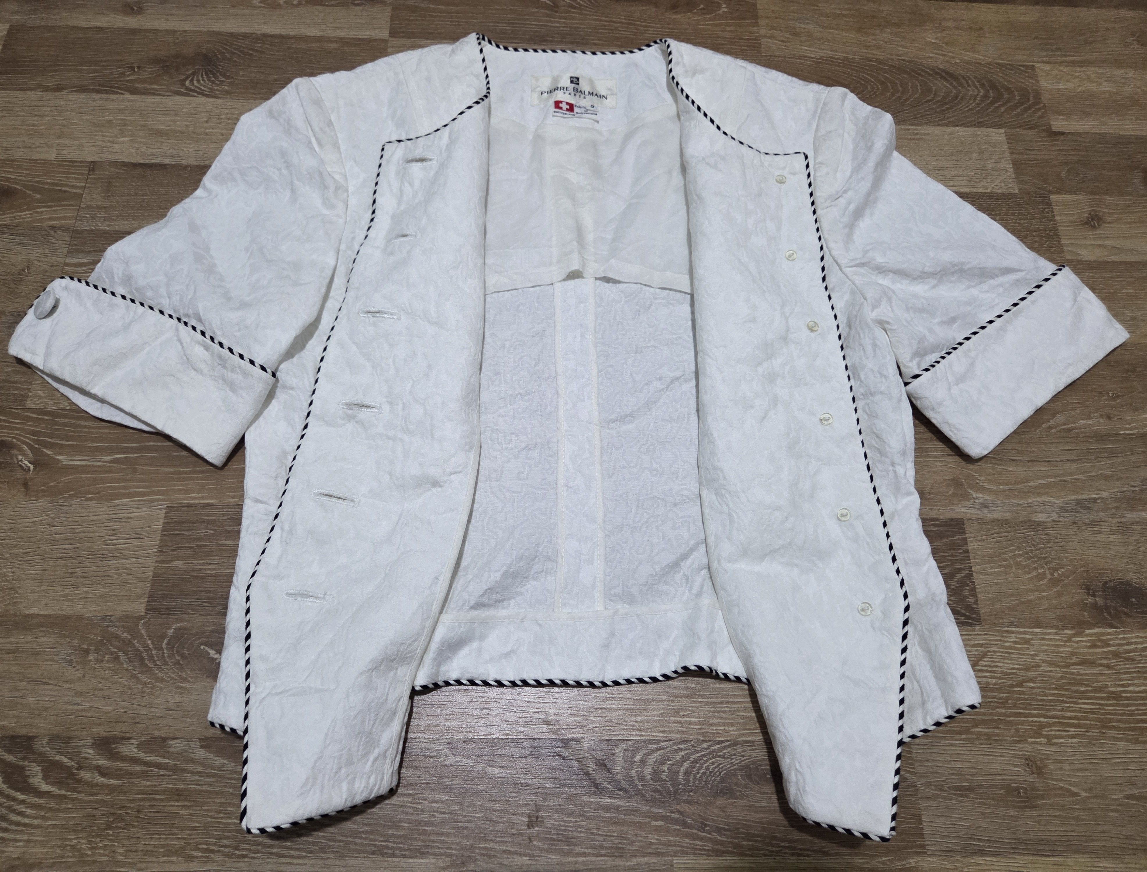 Pierre Balmain Vintage Pierre Balmain Paris Women Cropped Tweed Soft Jacket Size L / US 10 / IT 46 - 3 Thumbnail