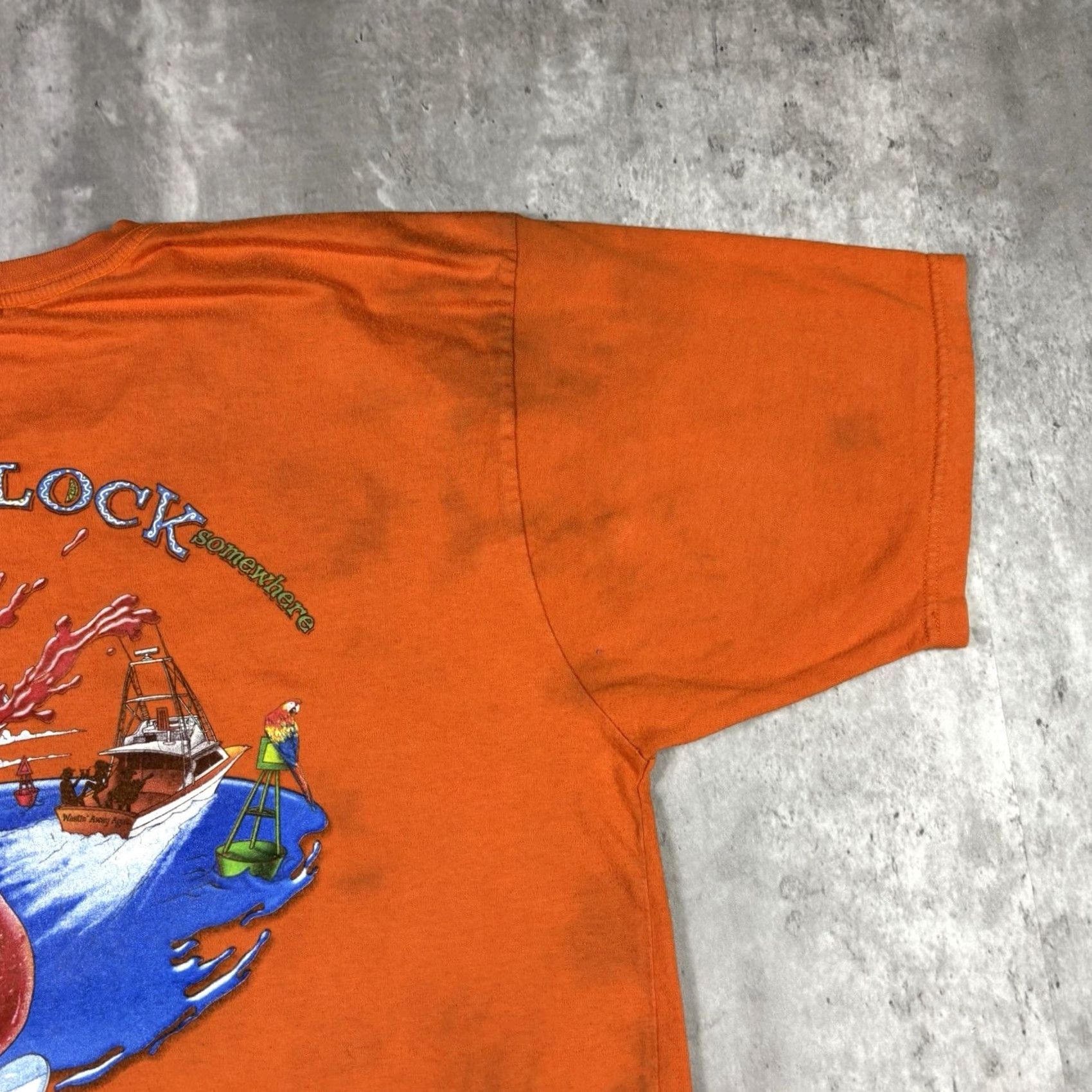 Vintage VINTAGE Margaritaville T Shirt Adult XL Orange 90s Beach Crew Neck Short Sleeve Cotton Men Mens Size US XL / EU 56 / 4 - 7 Thumbnail