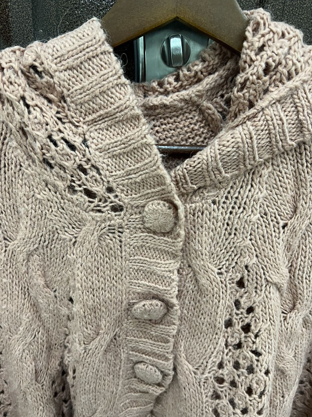 Japanese Brand Japanese Capes Batwing Aran Merino Poncho Handmade Crochet Size M / US 6-8 / IT 42-44 - 5 Thumbnail