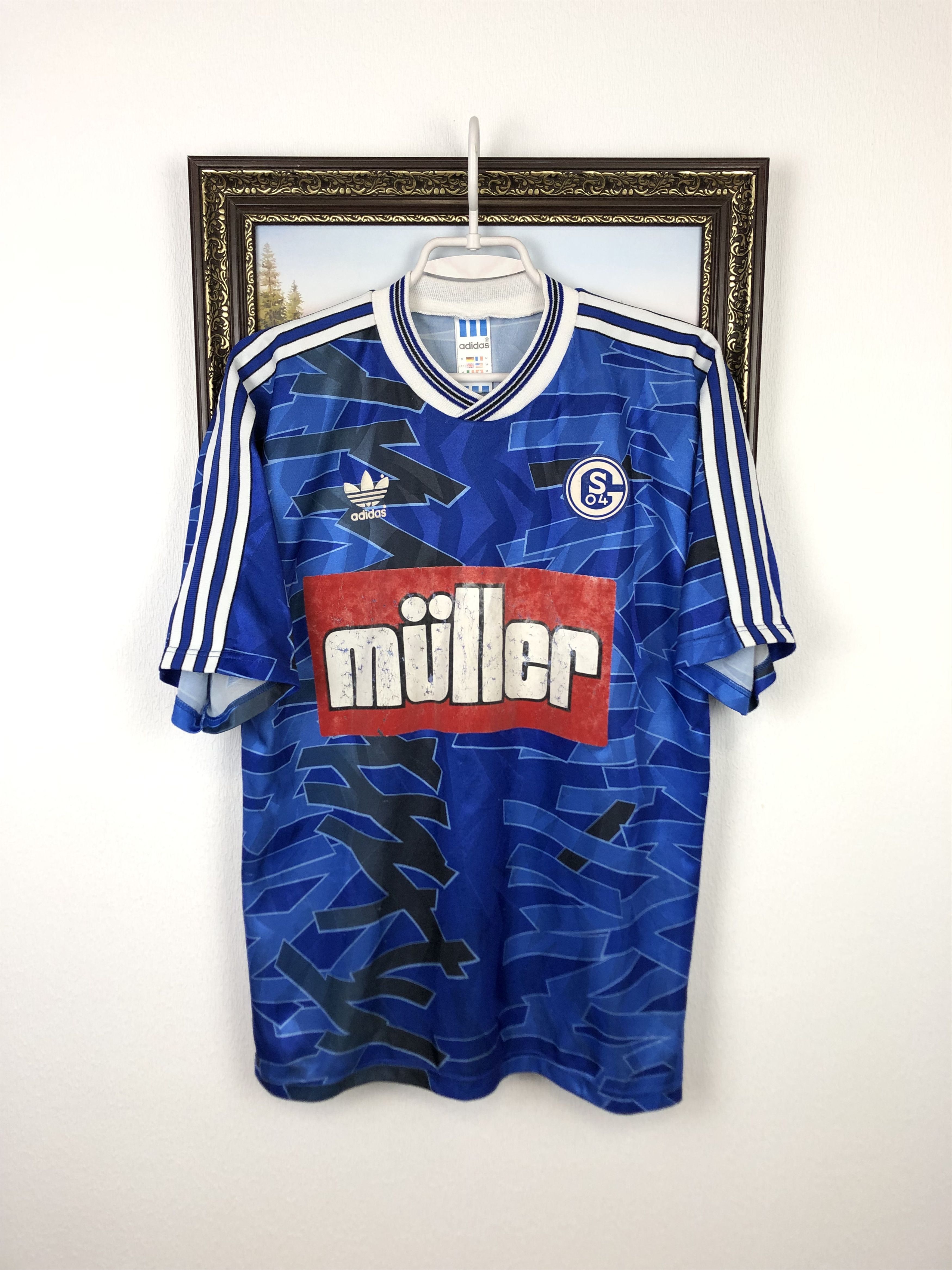 Adidas FC Schalke 04 Home football shirt 1993 Soccer Adidas Jersey Size US M / EU 48-50 / 2 - 1 Thumbnail