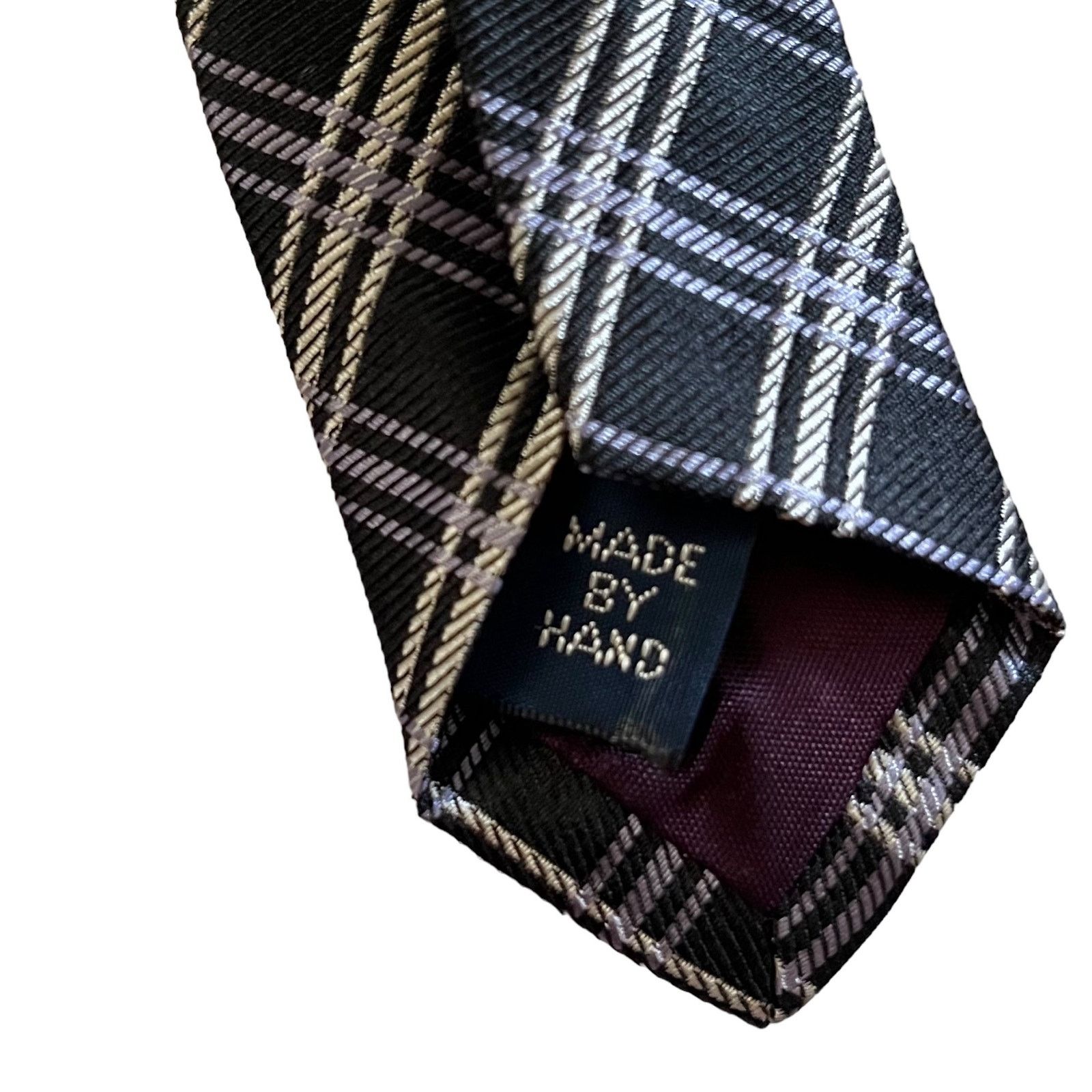Polo Ralph Lauren × Vintage Polo Ralph Lauren Vintage Jacquard Plaid Check Wide Silk Tie Size ONE SIZE - 6 Thumbnail