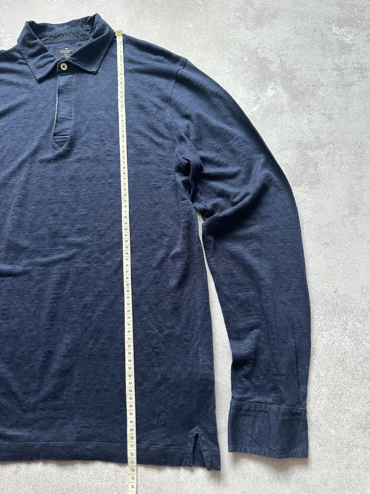 Designer × Hackett Hackett long sleeve t-shirt linen dark blue size L Size US L / EU 52-54 / 3 - 6 Thumbnail