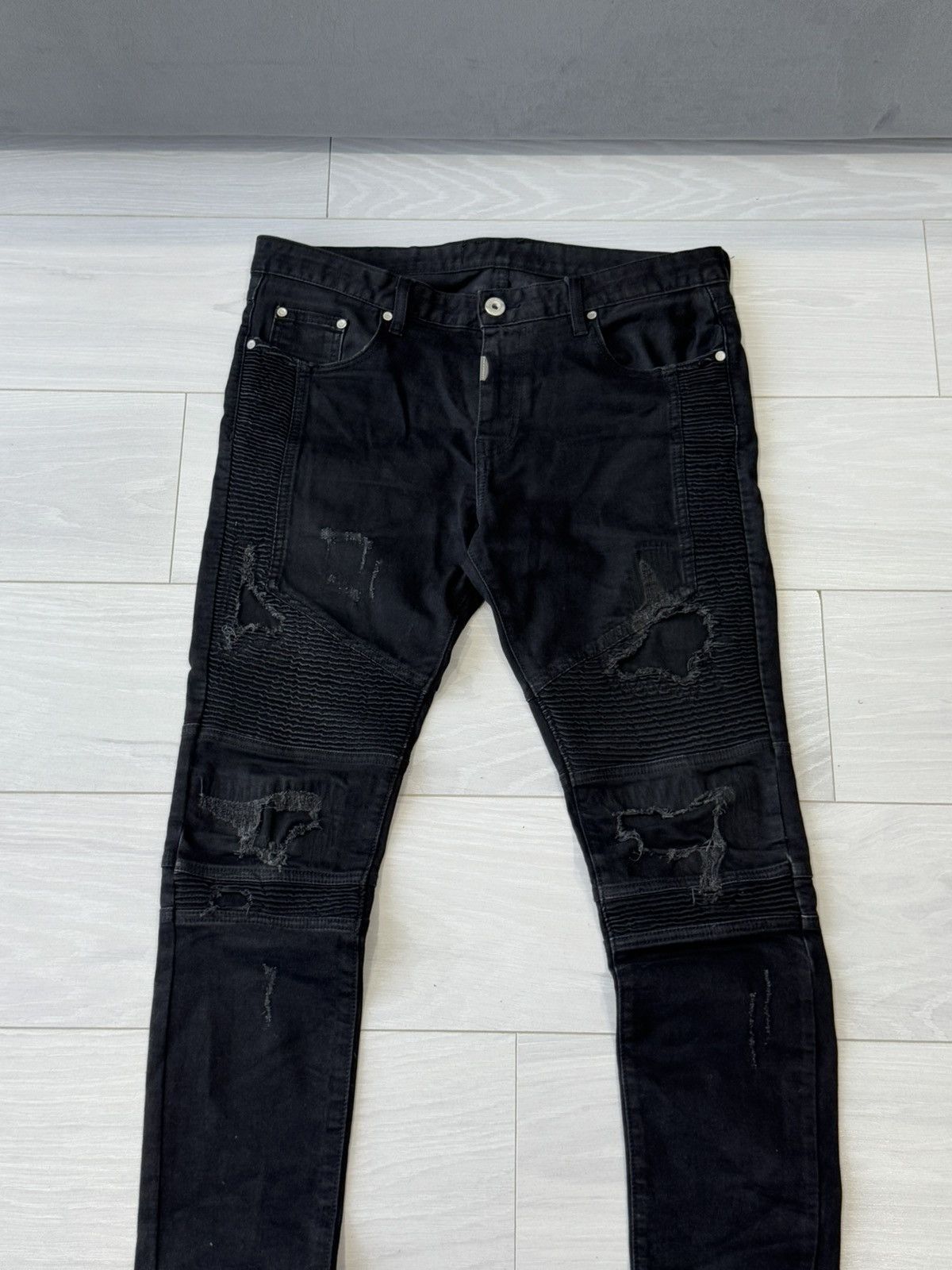 Represent Clo. Represent Clo. Ribbed Denim Slim Fit Distressed Jeans Size US 34 / EU 50 - 2 Thumbnail