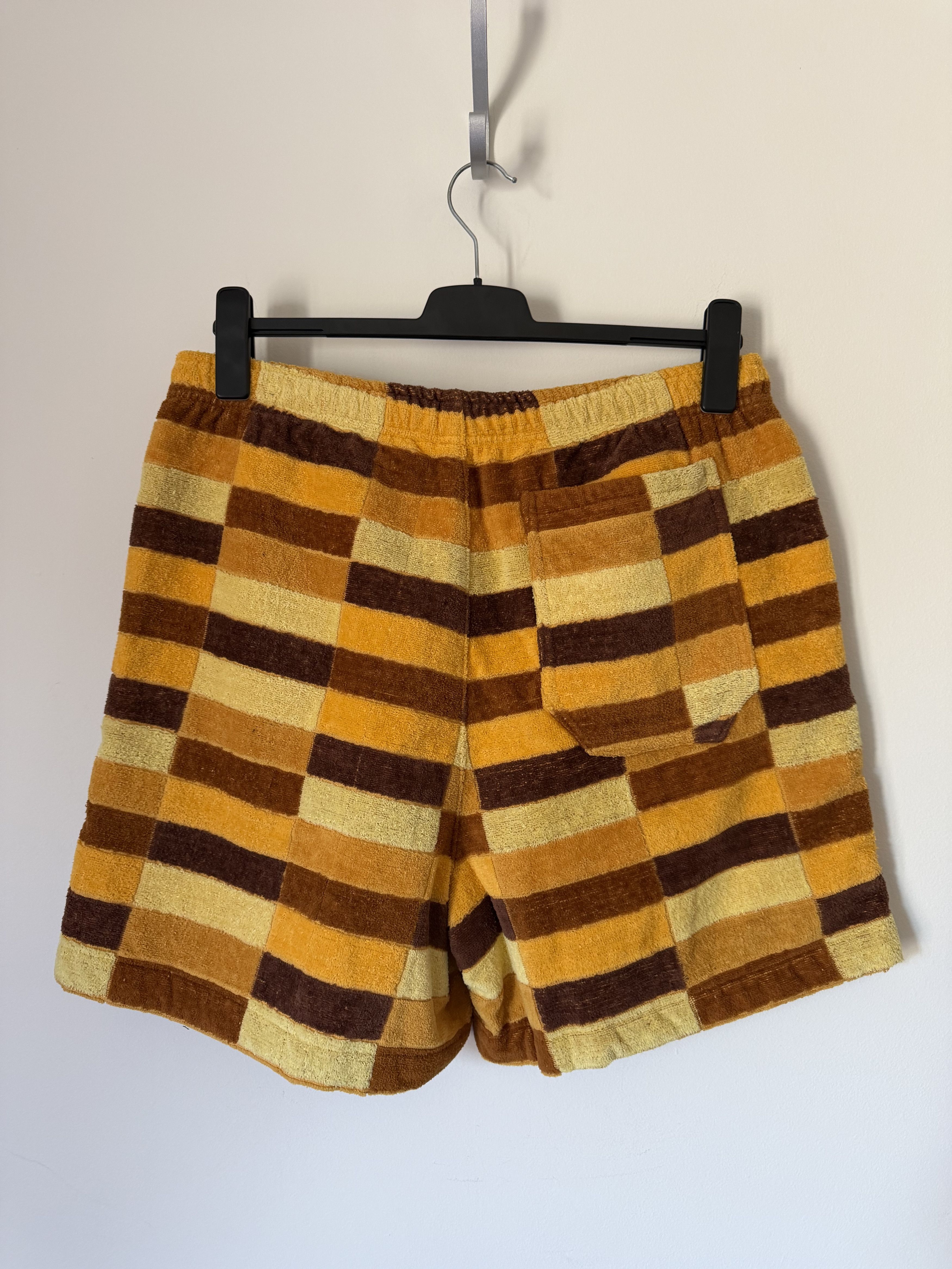 Bode Bode One of a Kind Full Towel Rugby Shorts in Yellow Size US 34 / EU 50 - 4 Thumbnail