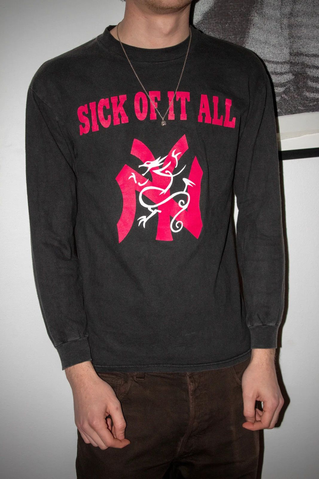 Vintage GRAIL 90s ERD REFERENCE SICK OF IT ALL OPIUM DEN LONG SLEEVE Size US M / EU 48-50 / 2 - 2 Thumbnail