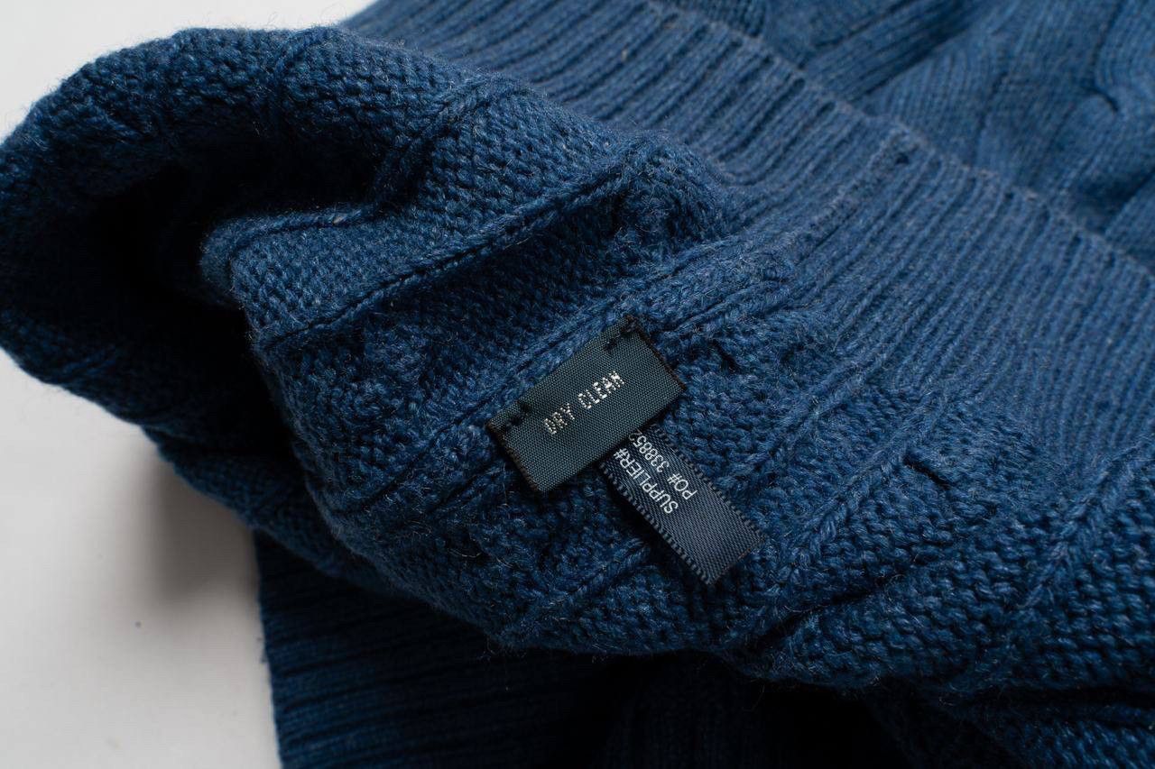 Polo Ralph Lauren 🔵 POLO RALPH LAUREN Vintage Tussah Silk Cable Knit Sweater Size US XL / EU 56 / 4 - 18 Thumbnail