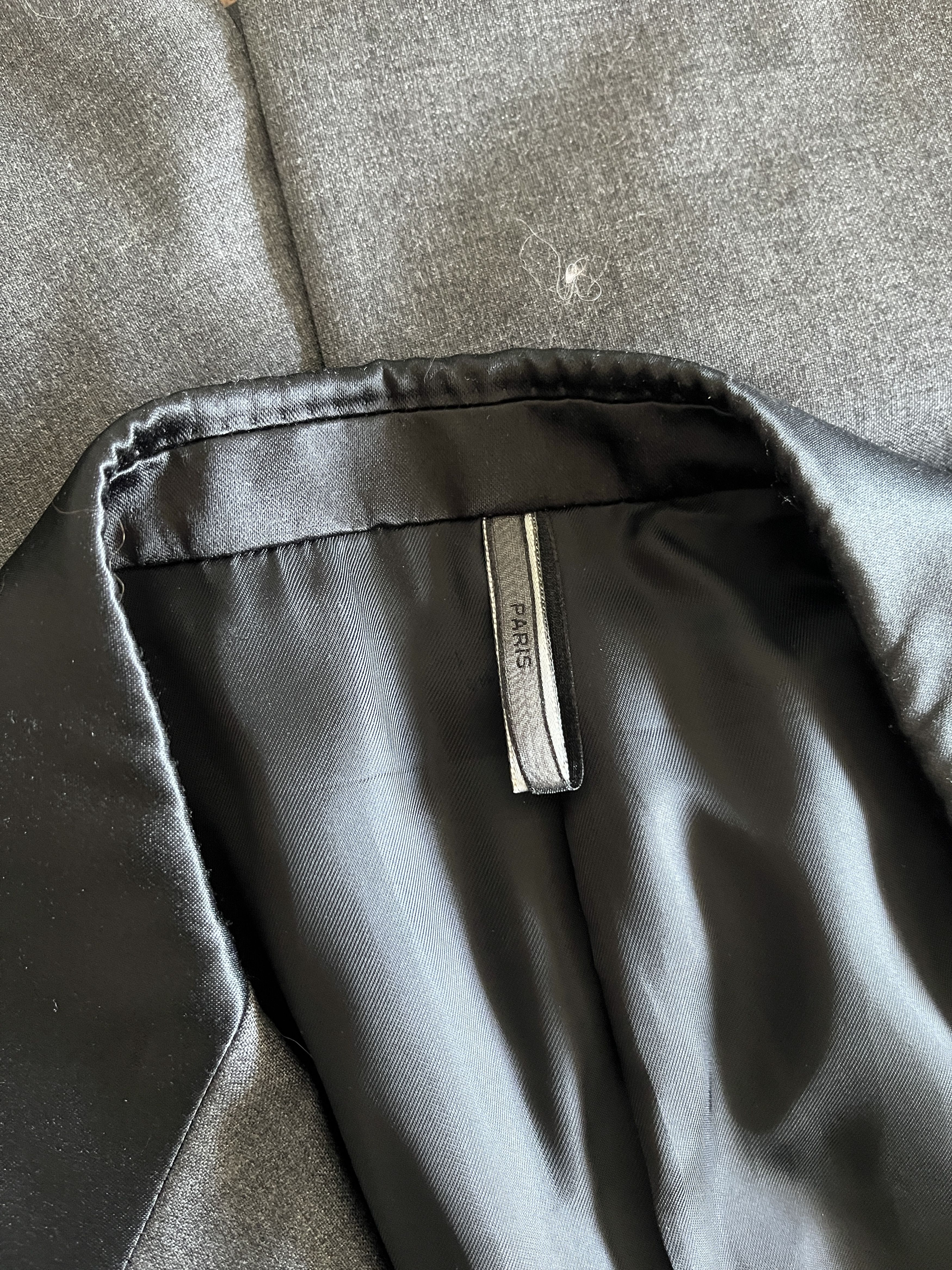 Dior × Hedi Slimane Dior Homme Navigate Blazer Jacket Grey Satin FW07 Slimane Size 48R - 9 Thumbnail