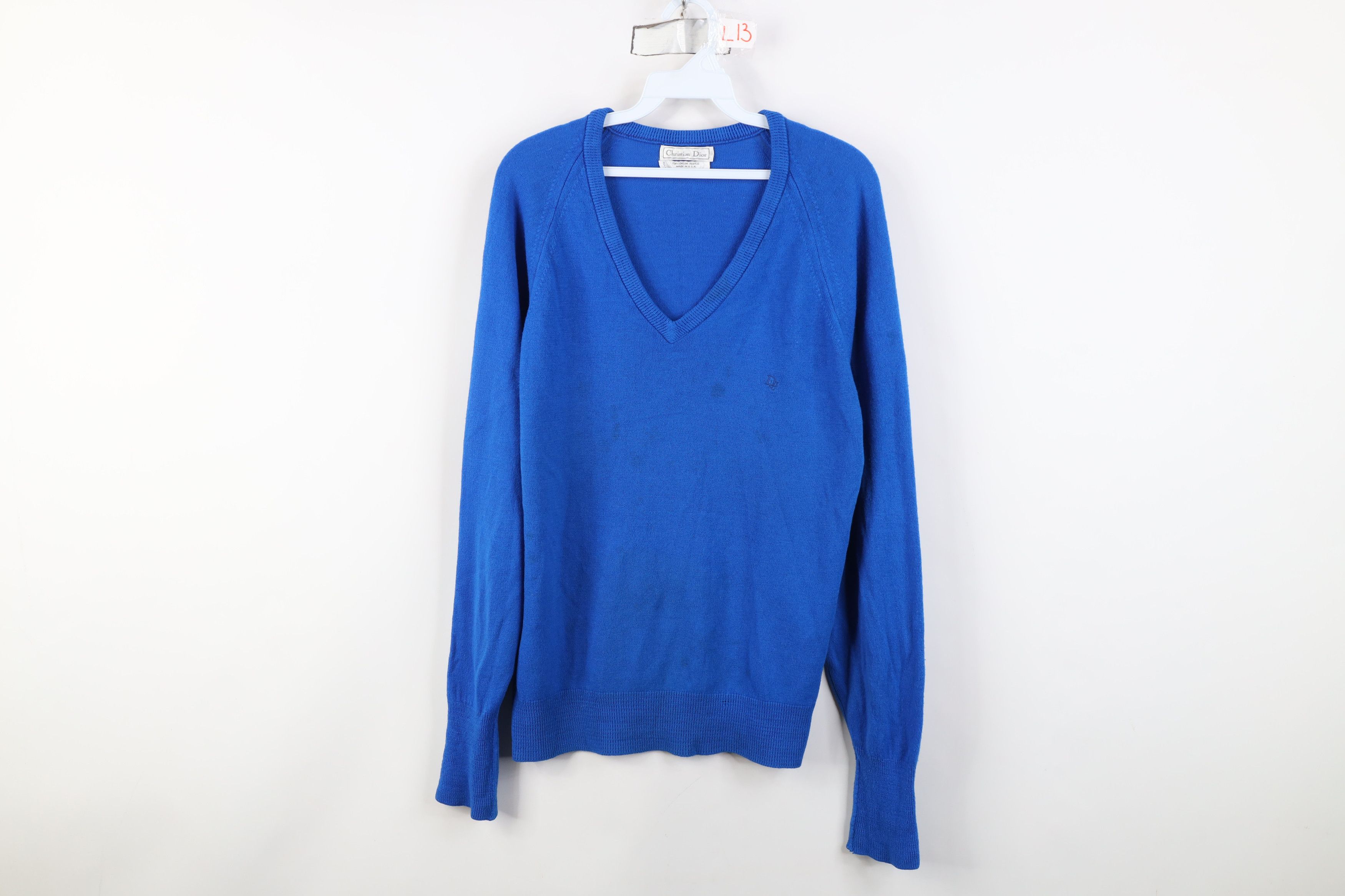 Christian Dior Monsieur Vintage 70s 80s Christian Dior Spell Out Knit Sweater USA Size US M / EU 48-50 / 2 - 1 Thumbnail