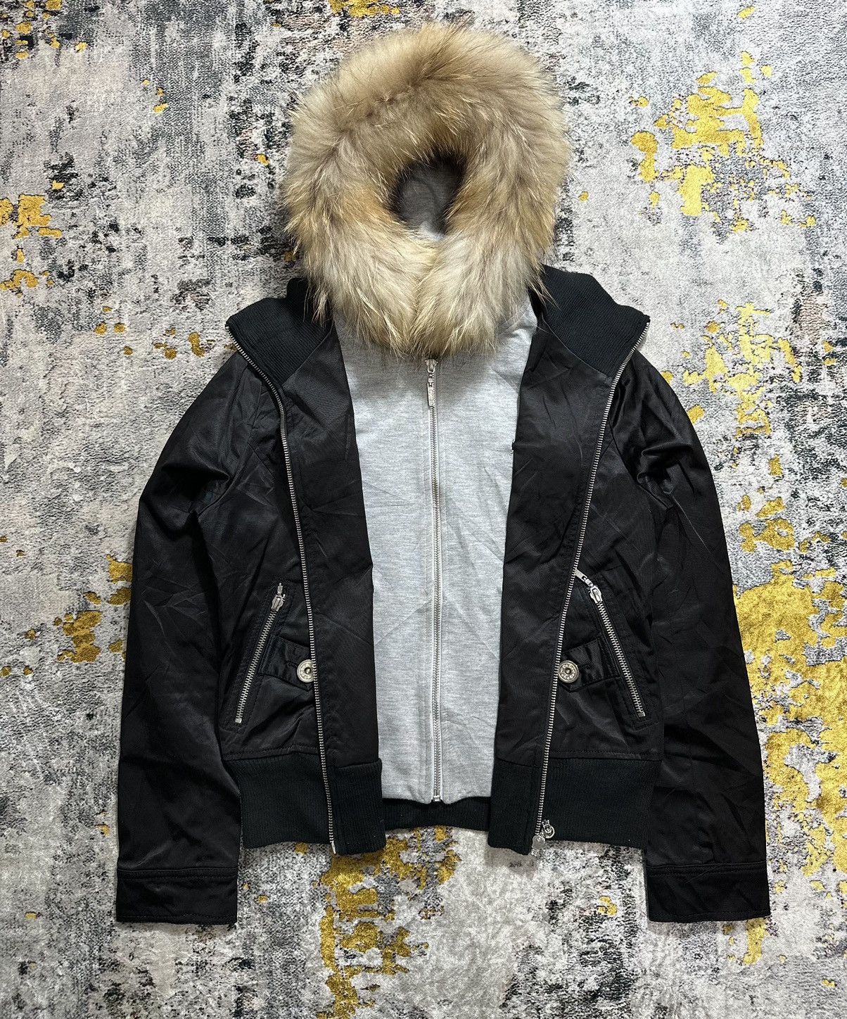 Other GOTHIC DOUBLE LAYER FUR ZIP HOODIE JACKET IFSIX LGB STYLE Size S / US 4 / IT 40 - 1 Thumbnail