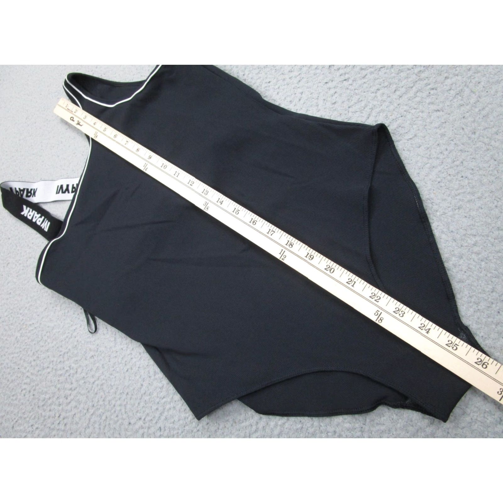 Ivy Park IVY PARK Swimsuit Womens Large Black One Shoulder One Piece Logo Strap Sporty Size L / US 10 / IT 46 - 5 Thumbnail