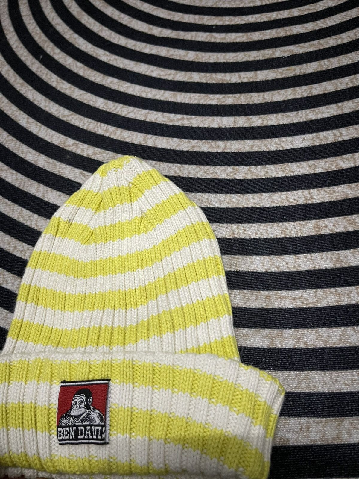 Ben Davis 90s BEN DAVIS STRIPES BEANIE HAT Size ONE SIZE - 4 Thumbnail