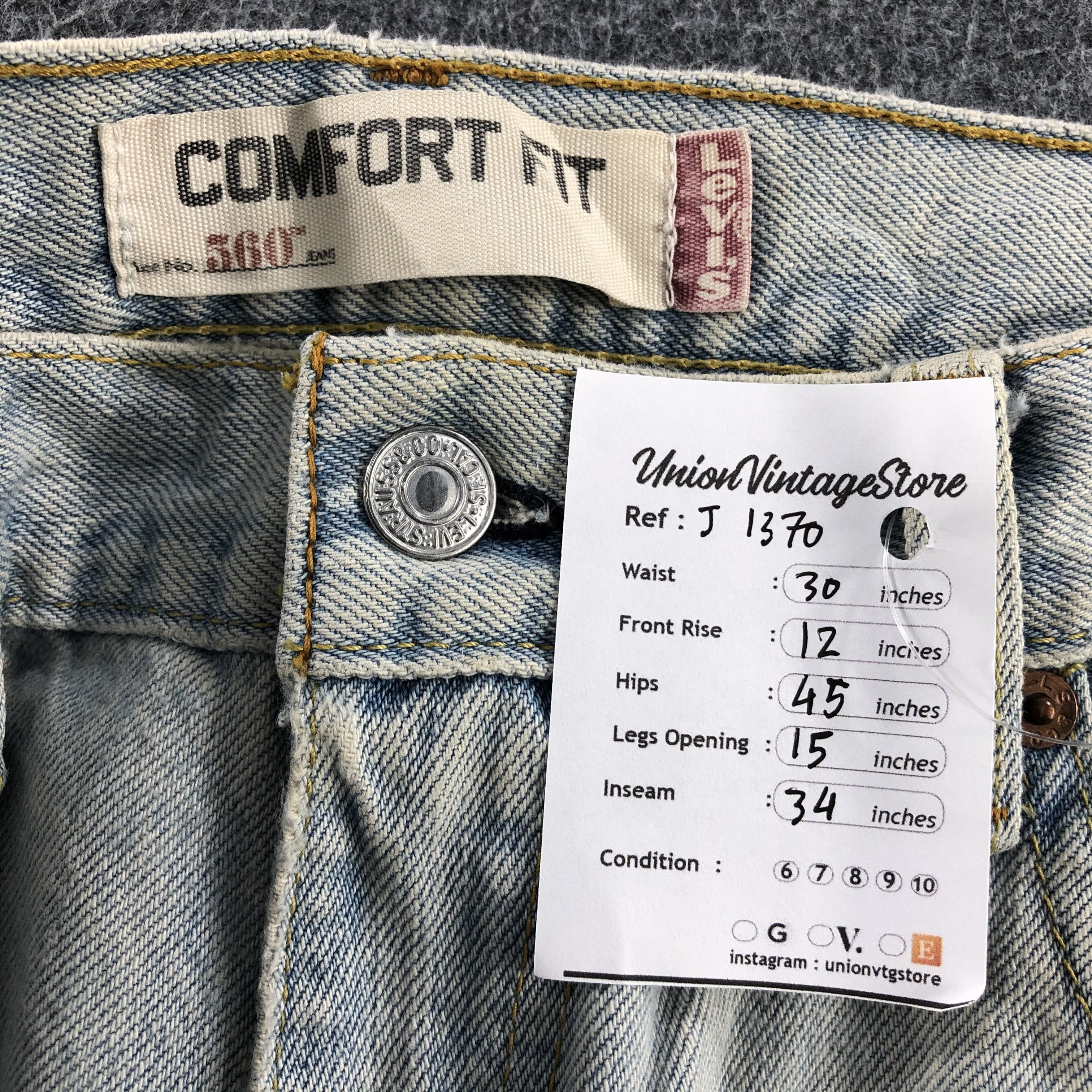 Levi's Vintage Light Wash Levis 560 Jeans- J1370 Size US 30 / EU 46 - 13 Thumbnail