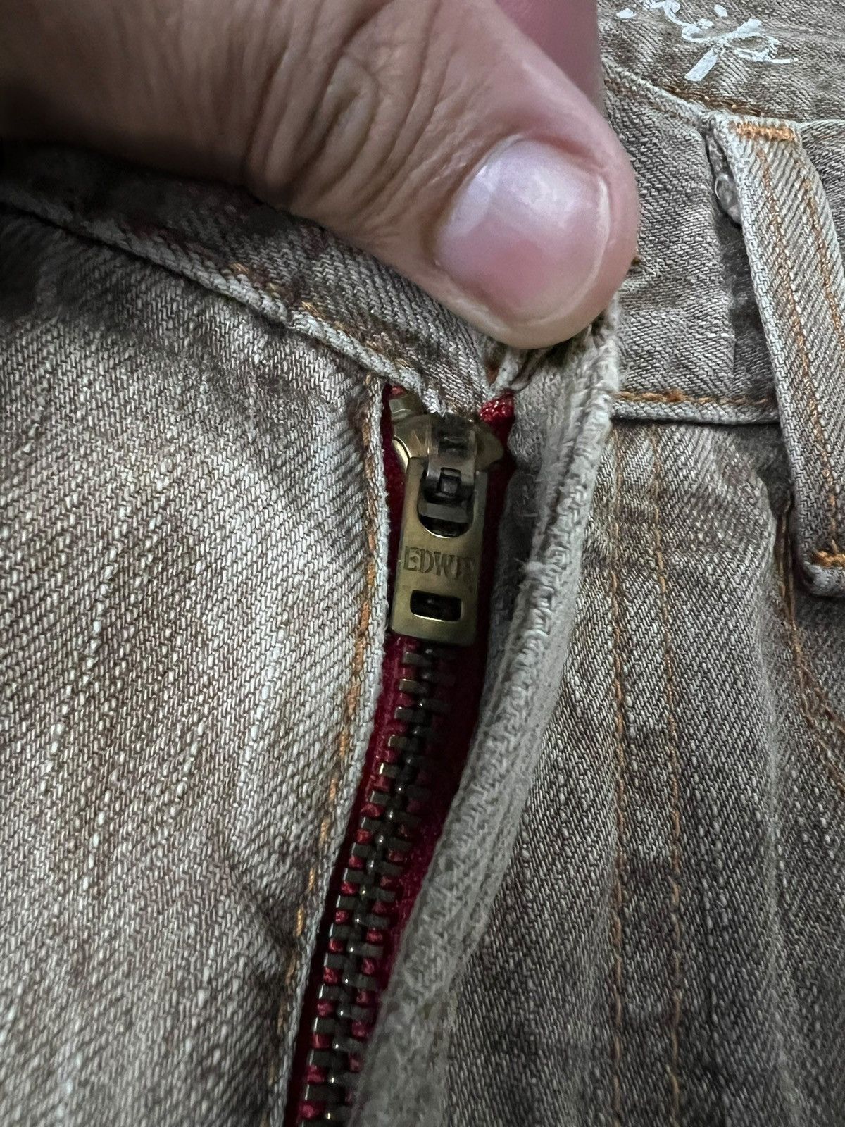 If Six Was Nine Vintage Edwin 503 Blue Trip Mud Wash Jean Size US 30 / EU 46 - 10 Thumbnail