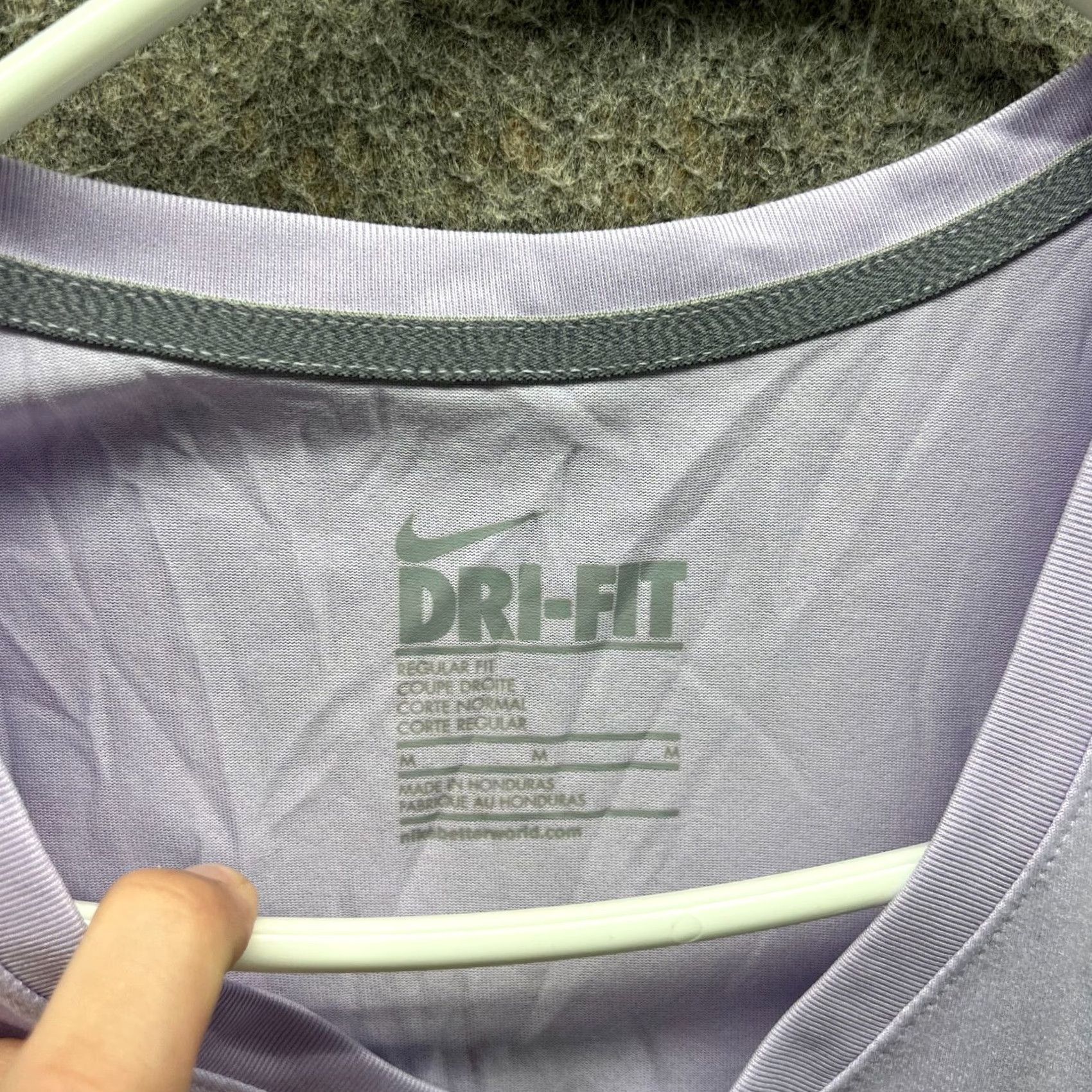Nike Nike Shirt Womens Medium Purple Dri-FIT V-Neck Athletic Running Gym Yoga Size M / US 6-8 / IT 42-44 - 3 Thumbnail