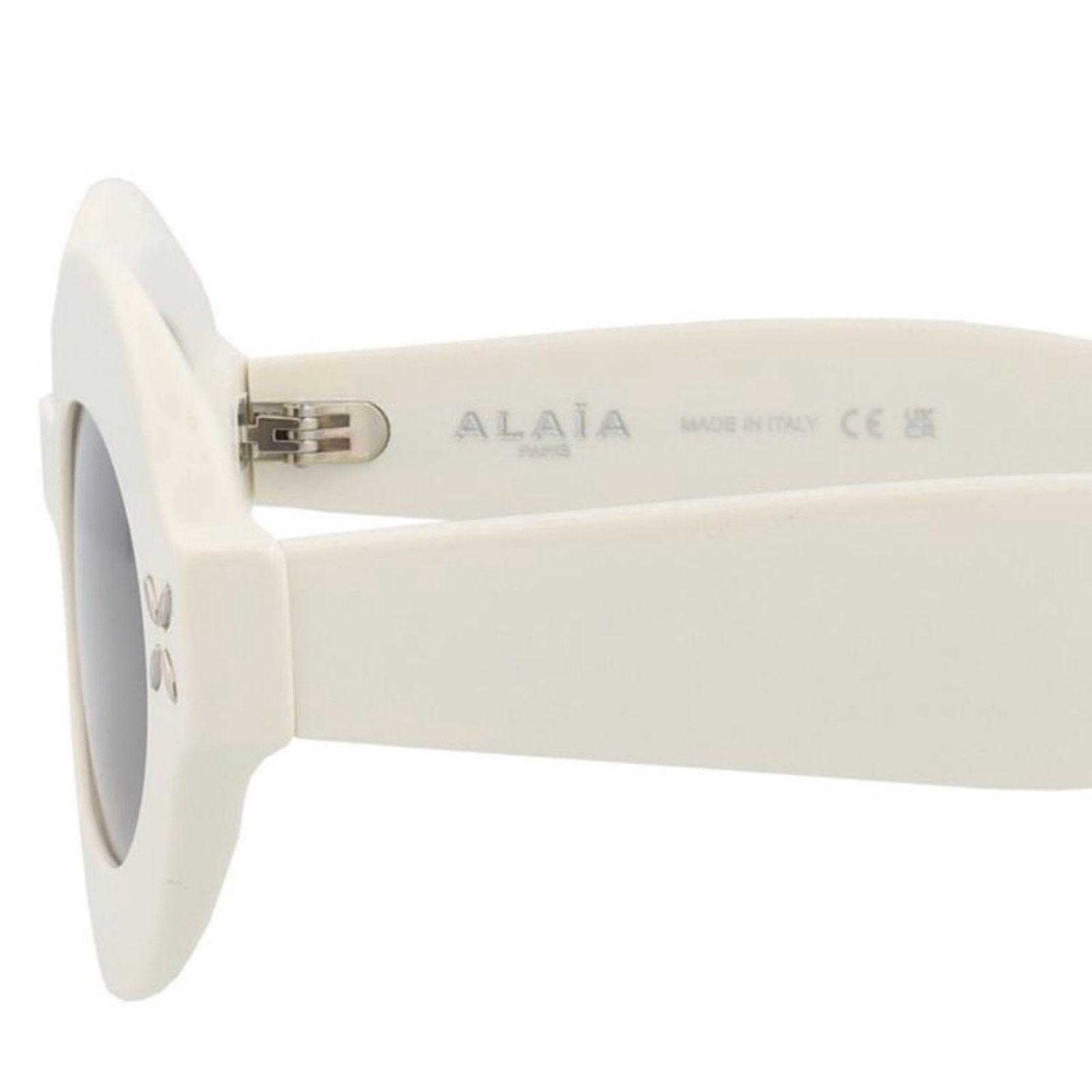 Alaia New! Alaïa White Oval Sunglasses AA0059S 002, Authentic Size ONE SIZE - 6 Thumbnail