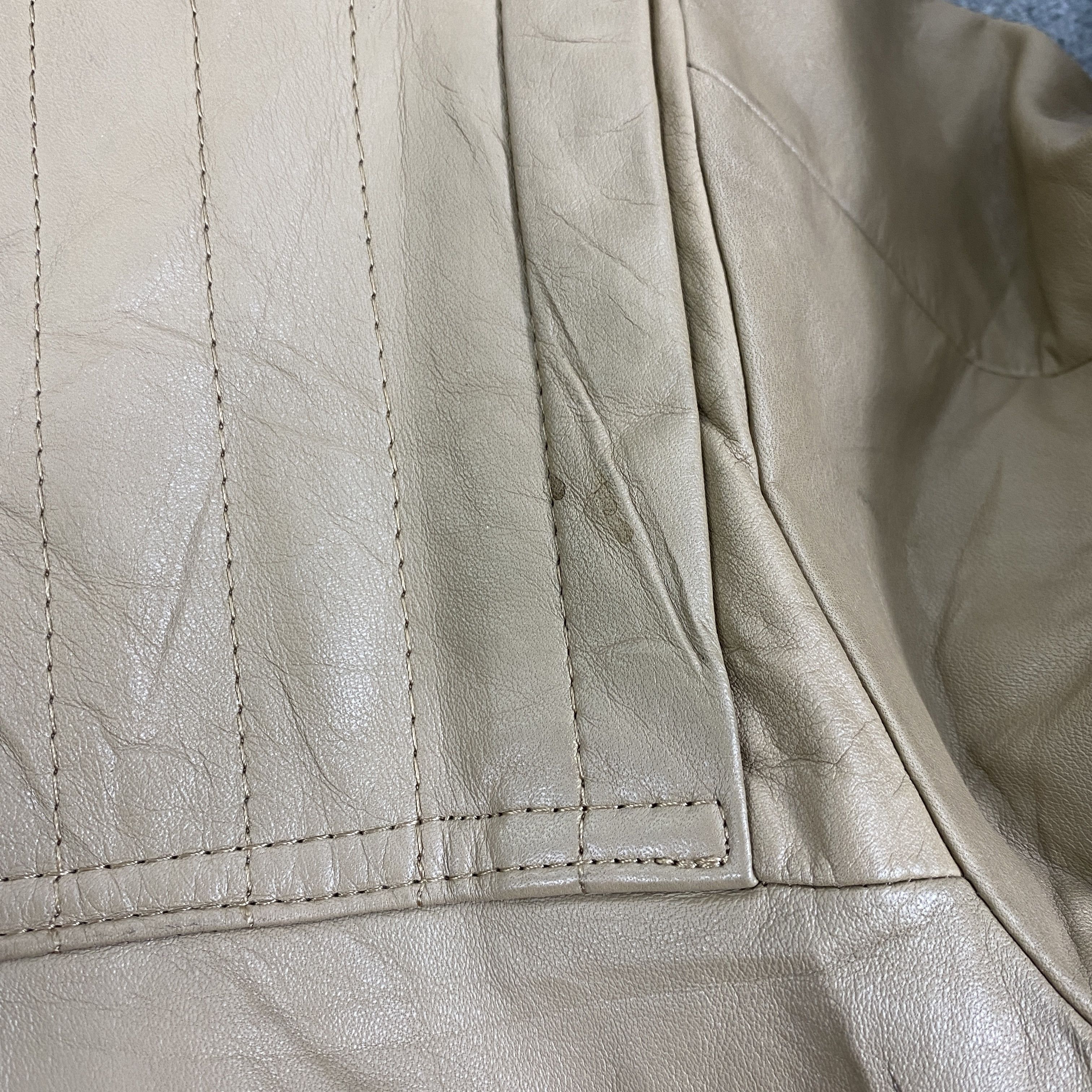 Leather Vintage Japanese Brand Leather Jacket -J056 Size US S / EU 44-46 / 1 - 12 Thumbnail