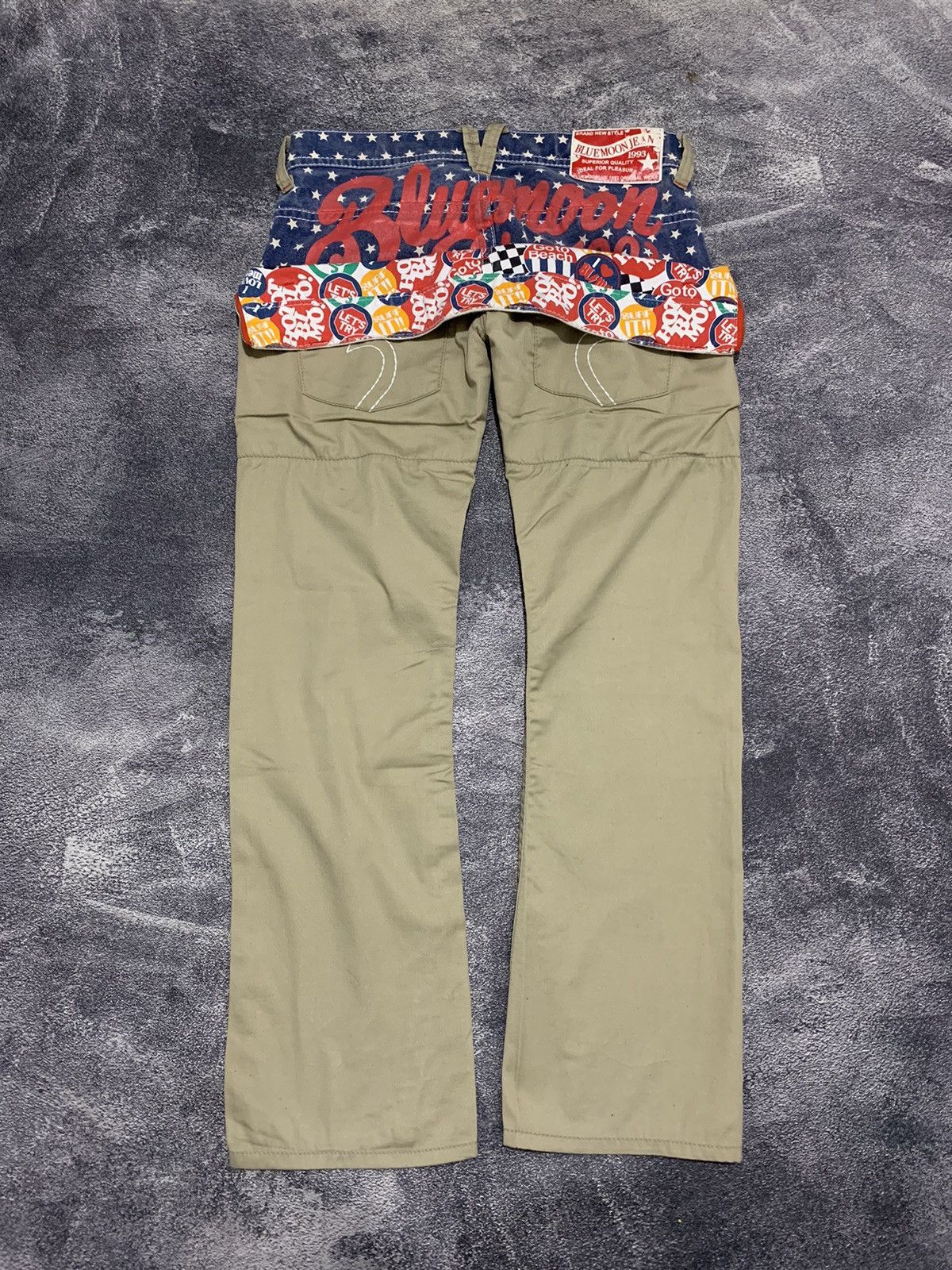 Japanese Brand Double waist chinos bluemoon japanese brand Size 28" / US 6 / IT 42 - 3 Thumbnail