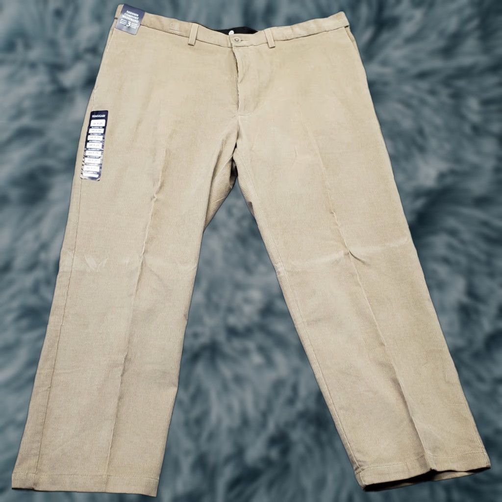 Haggar Haggar Mens Corduroy Pants Tan 44 Classic Premium Stretch Waist Straight NWT Size 44 Mens Size US 44 / EU 60 - 1 Thumbnail