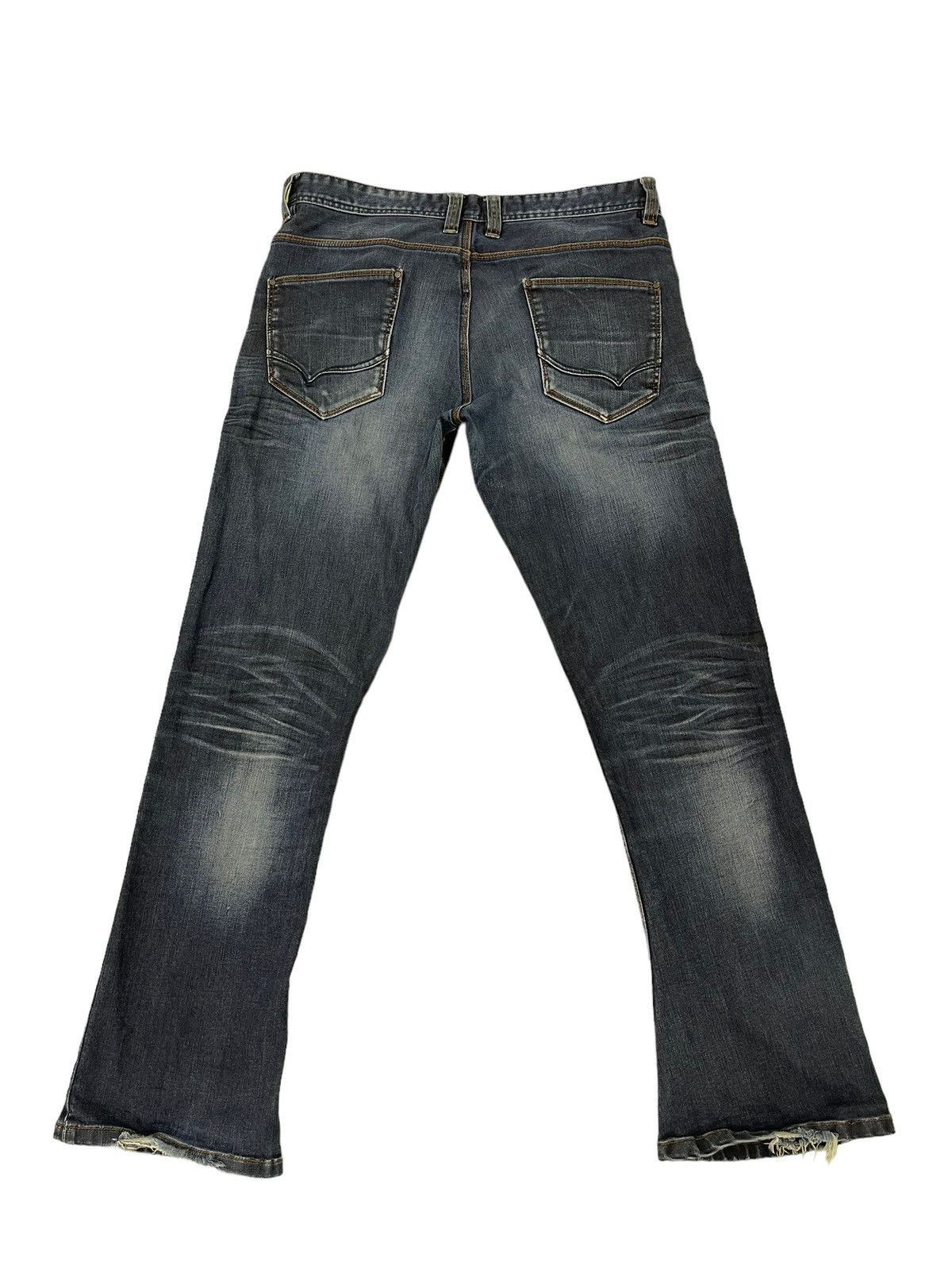 Japanese Brand Flare Jeans Nicole Club Distress Slim Stretch Boot Cut 7🟦3 Size US 35 - 10 Thumbnail