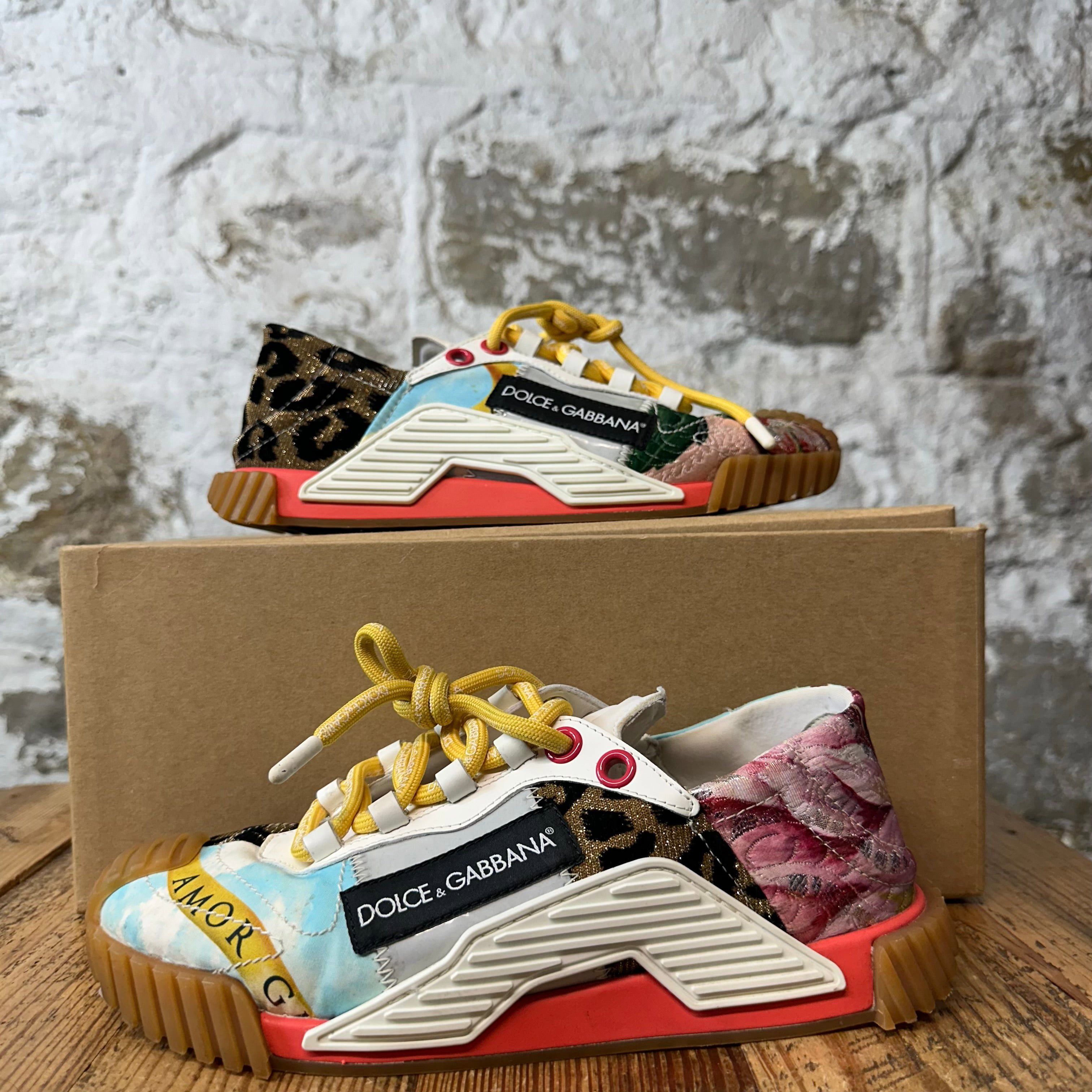 Dolce & Gabbana Dolce Gabbana Multicolor Patchwork NS1 Sneaker Sz 5 (37) Size US 5 / EU 37 - 1 Thumbnail