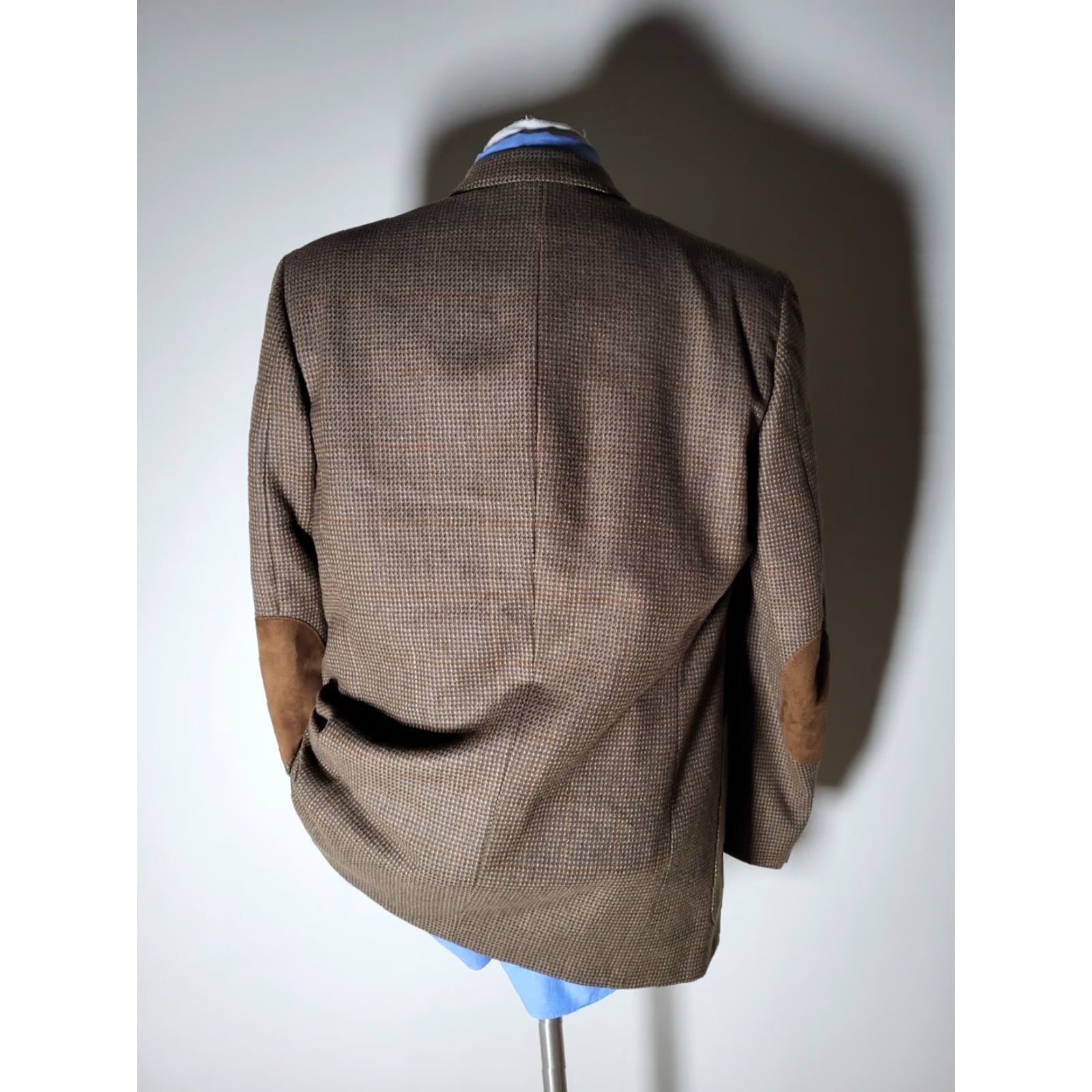 Vintage twenty four collection Sport Coat Jacket Wool Tweed Brown 44R Mens Notch Lapel Single-Breasted Two-Button Check Fleck 56 EU New Without Tags Size US S / EU 44-46 / 1 - 6 Thumbnail