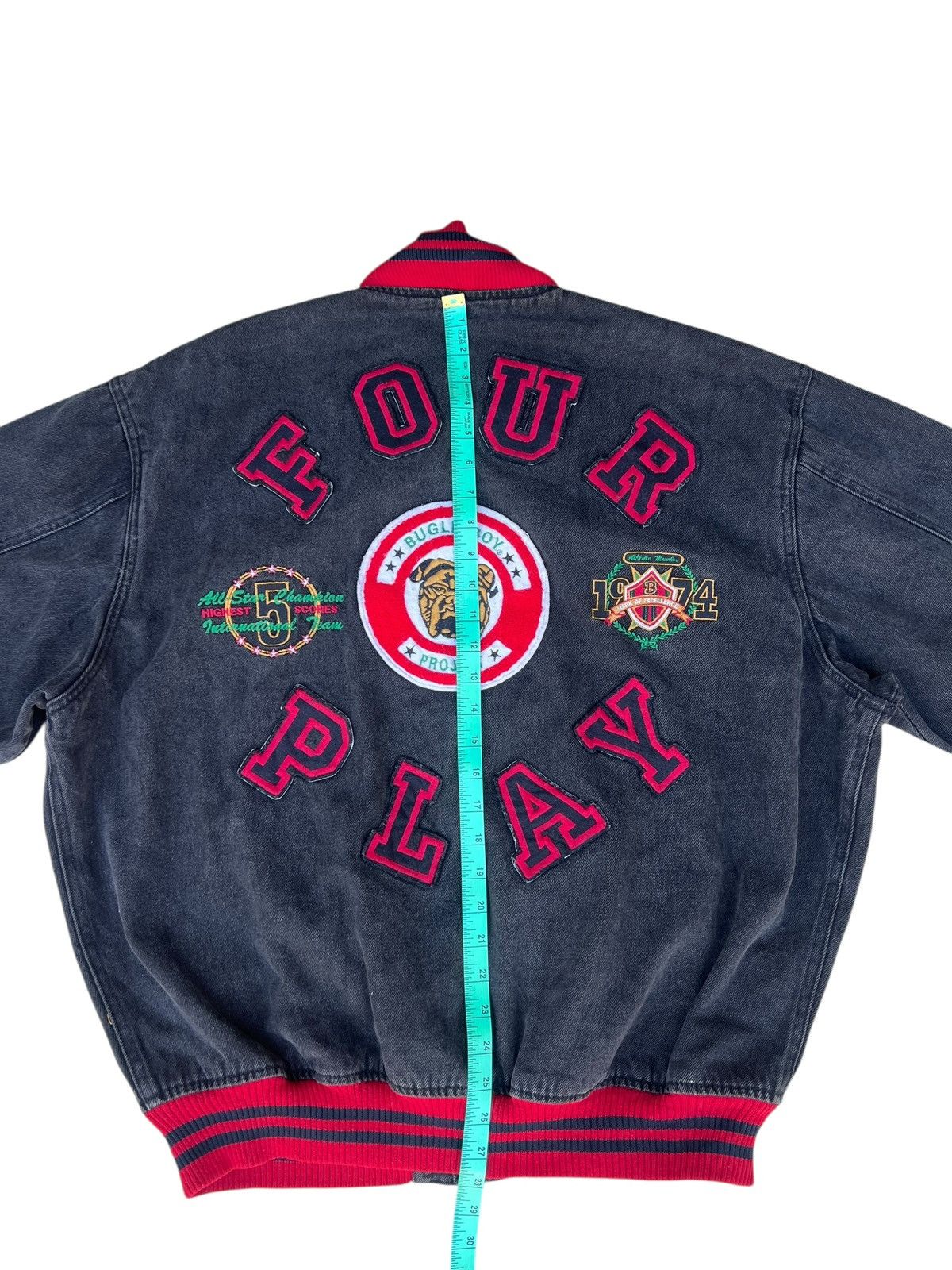 Bugle Boy 80s 90s Bugle Boy Four Play Patina Denim Jacket Bomber Size US XL / EU 56 / 4 - 15 Thumbnail