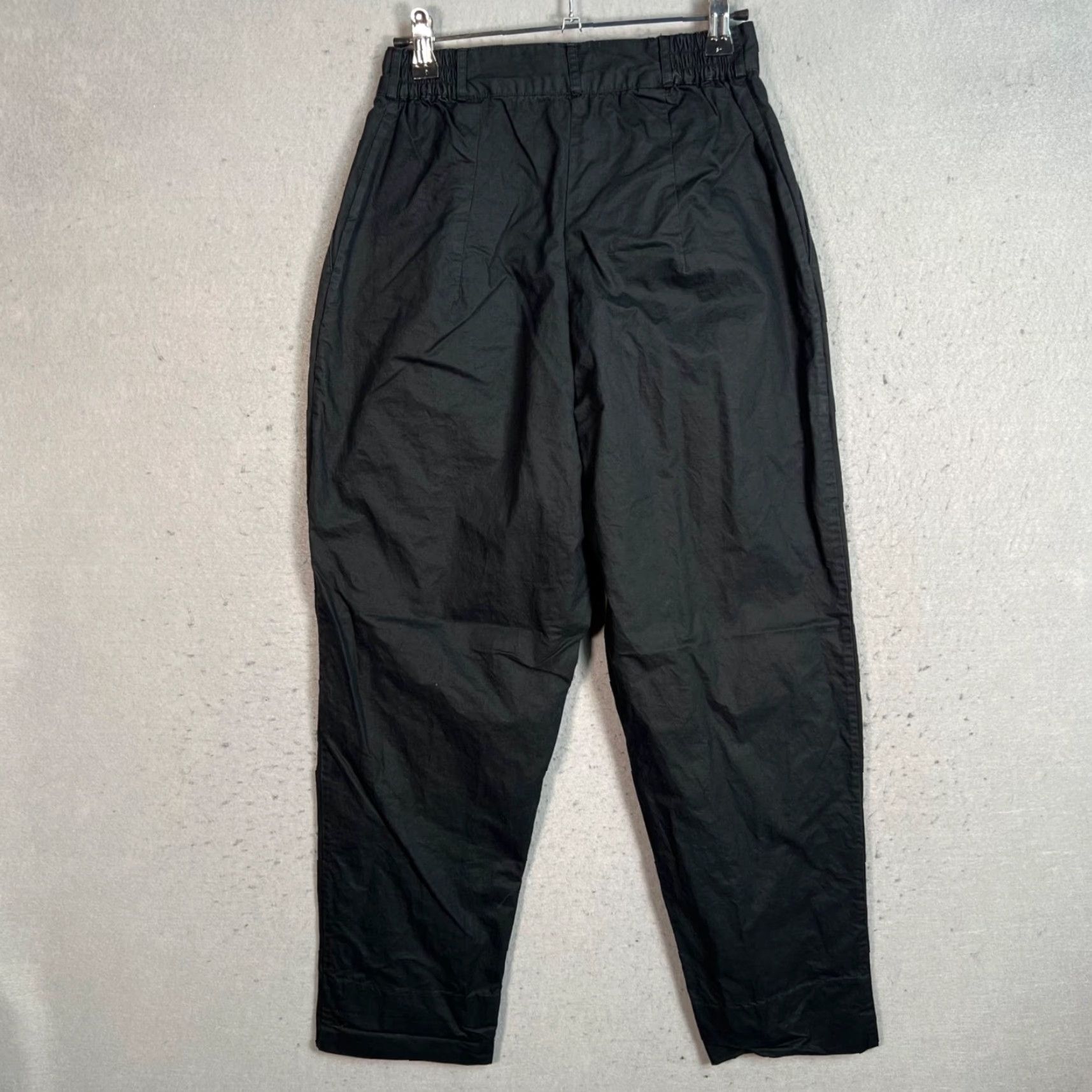 Vintage Wray Women's Pants - High Rise Pleated Chino Tapered Leg Size 4 Black Size 27" / US 4 / IT 40 - 2 Thumbnail