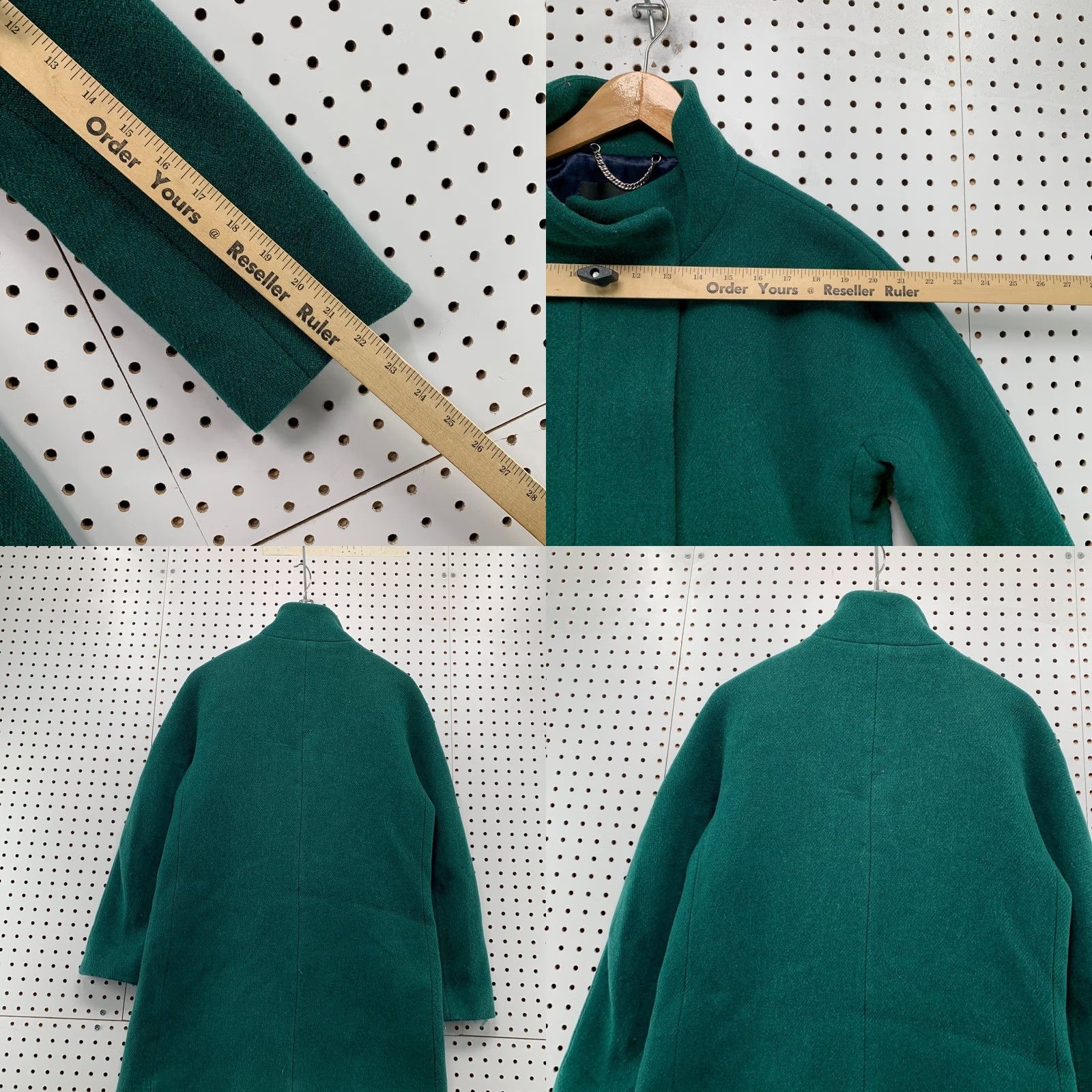 J.Crew J.CREW Italian Wool Coat Womens Size 8 Green Stadium Cloth Wool Blend Overcoat Shirt Size M / US 6-8 / IT 42-44 - 10 Thumbnail