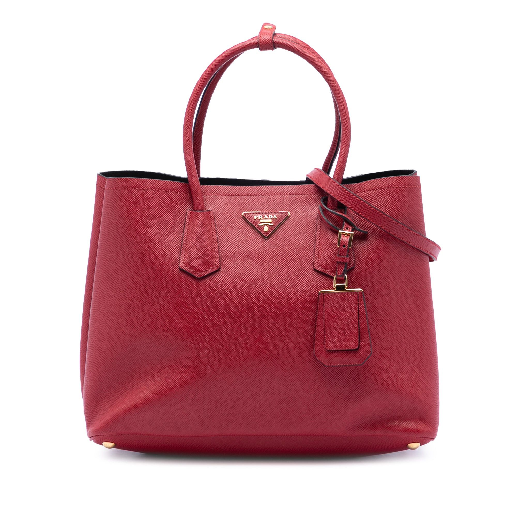 Prada Large Saffiano Cuir Double Satchel Size ONE SIZE - 1 Thumbnail
