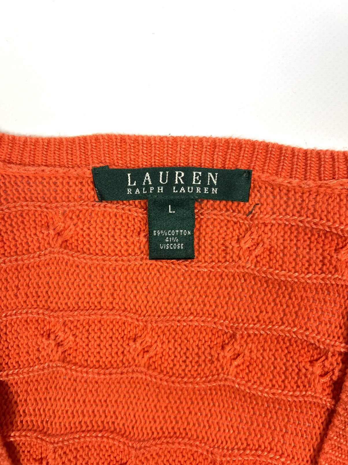 Ralph Lauren Vintage Ralph Lauren LRL Oranger Knit Sweater Women’s L Y2K Size L / US 10 / IT 46 - 9 Thumbnail