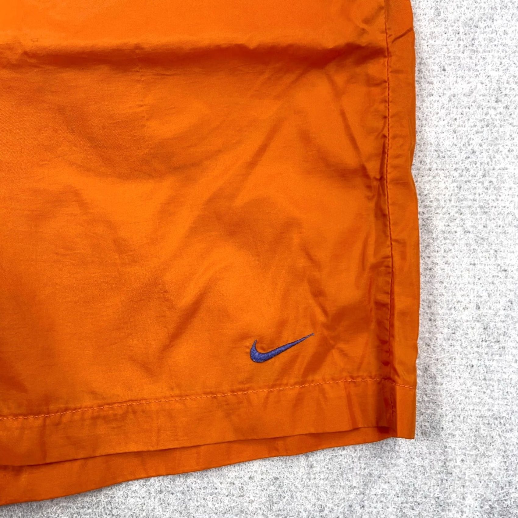 Nike VINTAGE Nike Swim Trunks Men Large Orange Blue Board Shorts Spellout Adult Size US 33 - 5 Thumbnail