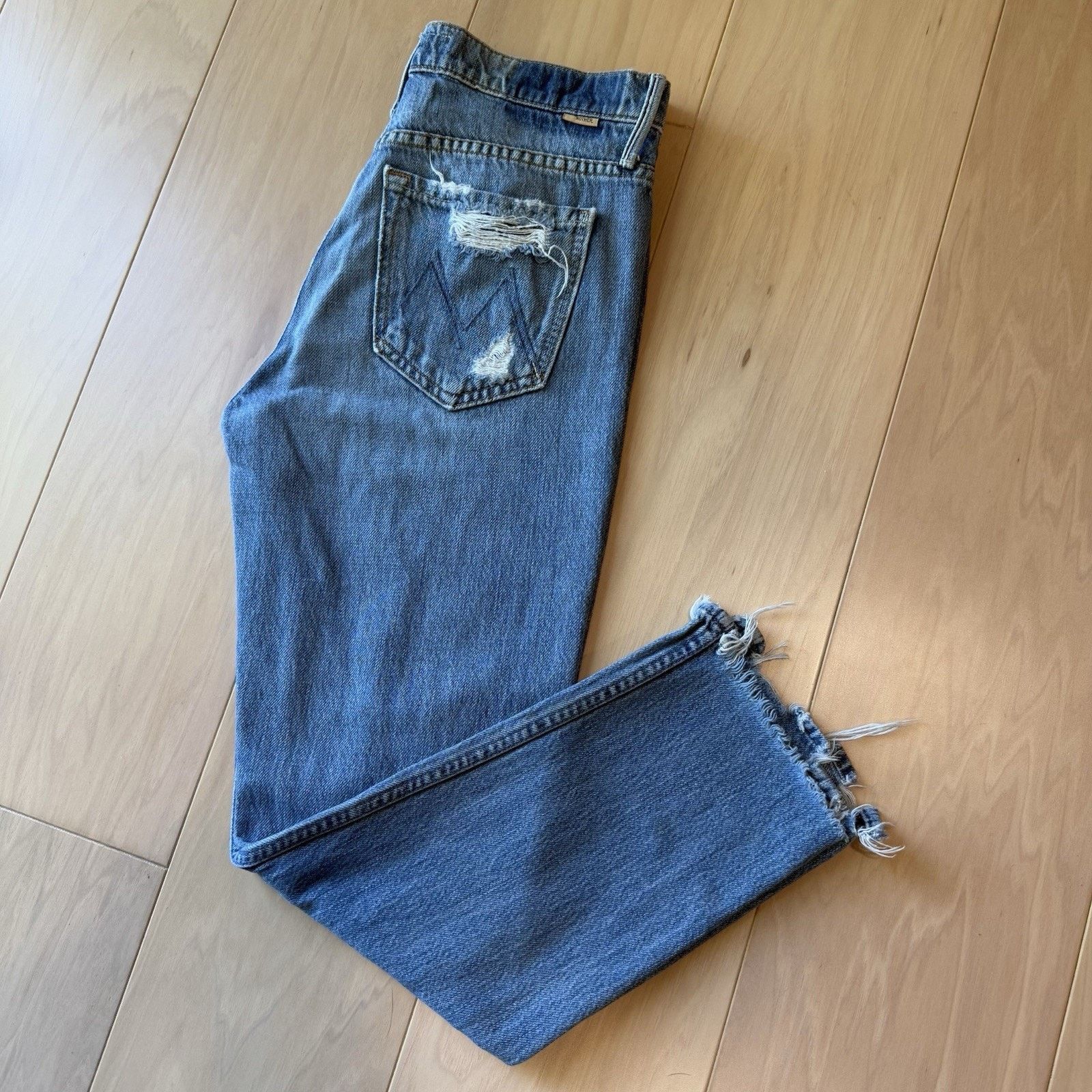 MOTHER Mother Cardinal Sinner Jeans Women's 28 Blue Ankle Chew Boho Size 28" / US 6 / IT 42 - 10 Thumbnail