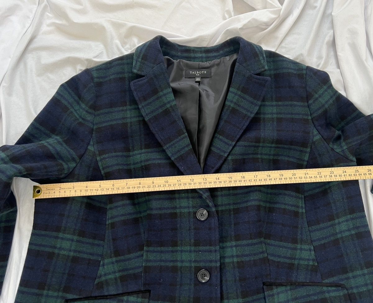 Talbots Talbots Blue and Green Plaid wool Blazer size 22W Size 3XL / US 20-22 - 9 Thumbnail
