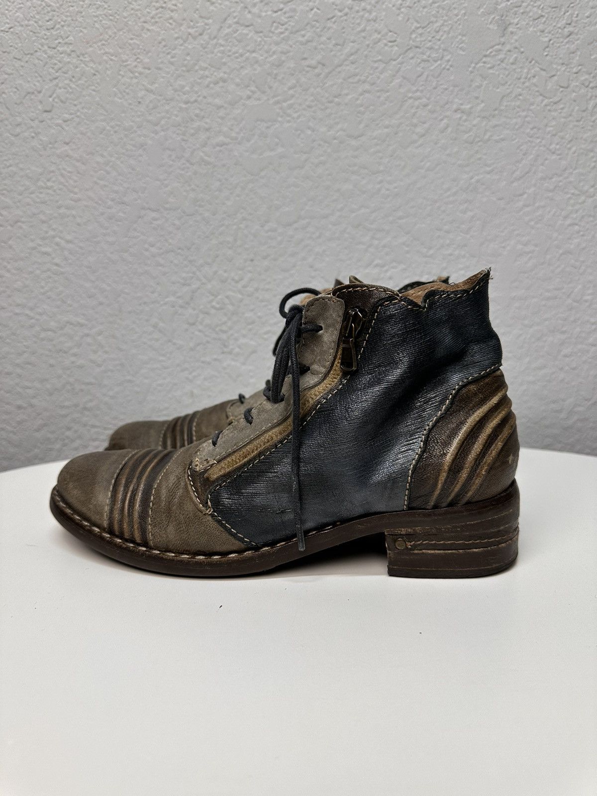 A.S.98 Meltal Zip Italy Leather Mens Boots AS 98 Style Rick Owens Size US 9 / IT 39 - 3 Thumbnail