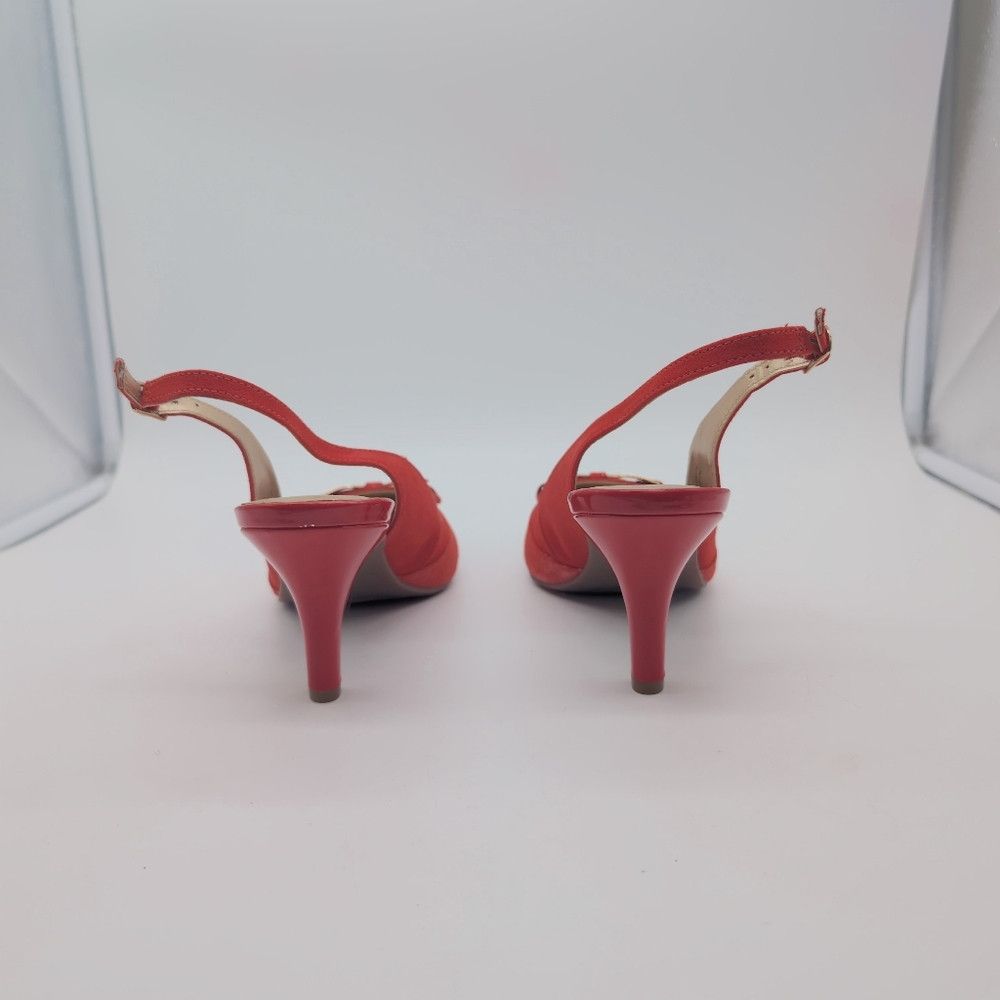 Other Karen Scott Sz 9.5 Elegant Red Slingback Heels Gladiss Size US 9.5 / IT 39.5 - 5 Thumbnail
